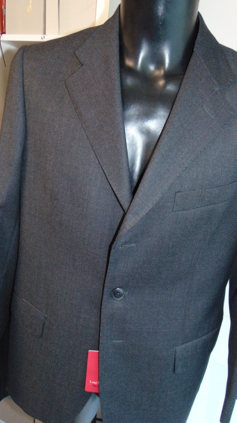 L.B.M. LUIGI BIANCHI MANTOVA GREY WOOL DRESS 52 800.00 CART.717769S
