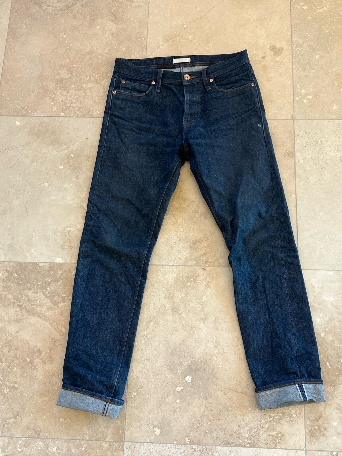 The Unbranded Brand Jeans 36 (Fit 32×32) UB101 Skinny Fit Selvedge 14.5 Oz