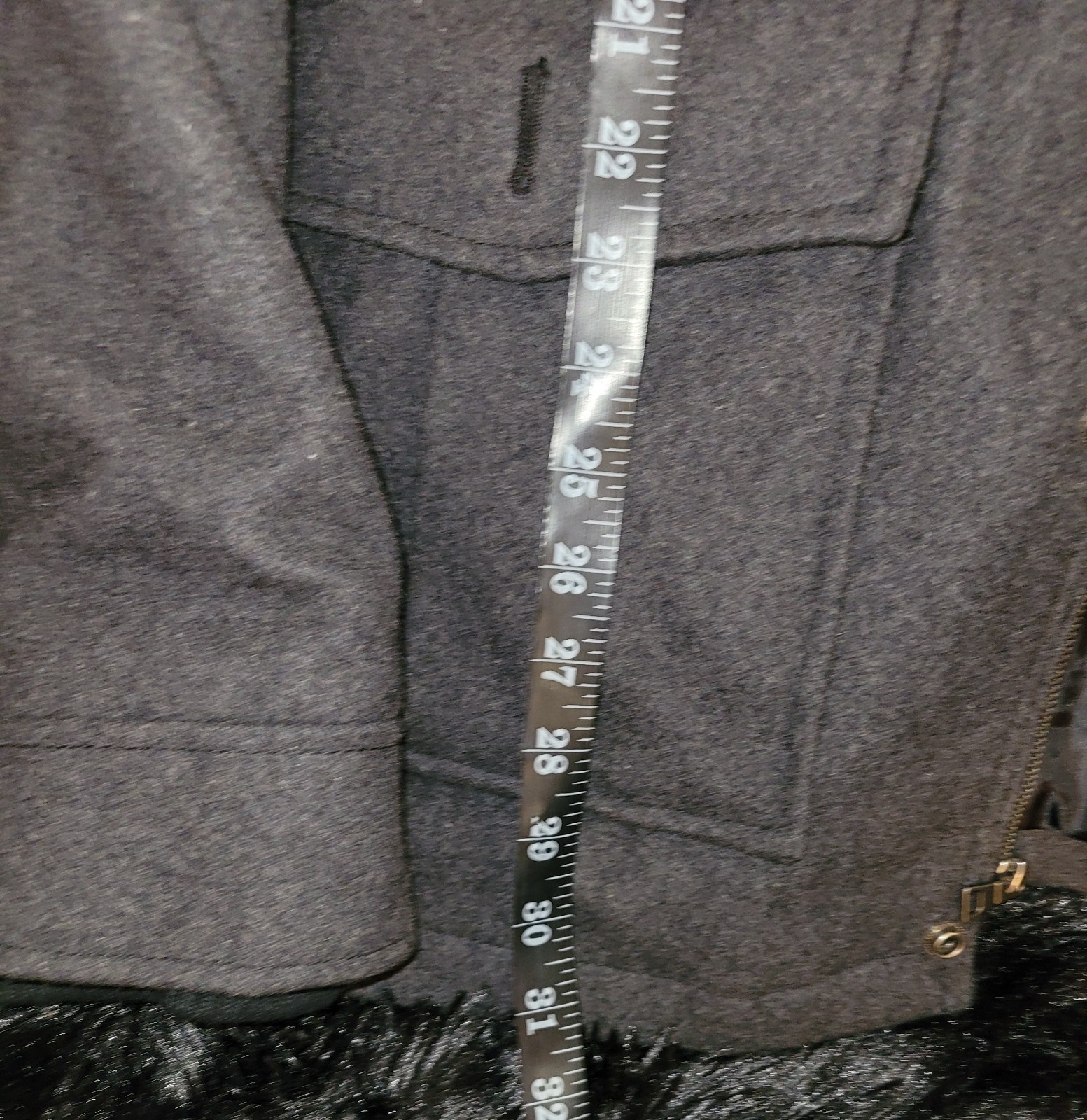 Merona Snap Button/ Zip Up Wool/ Poly Jacket Size Xl