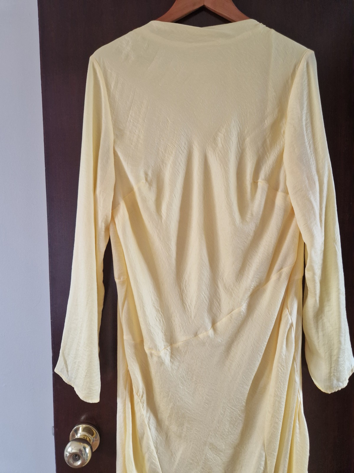 Asos Design Long Dress Size 18 Yellow Summer Wedding Occasion Party Graduation