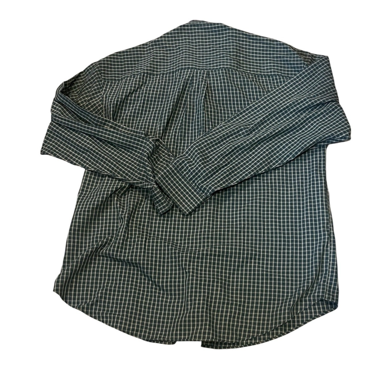 Van Heusen Button Up Shirt Mens M Green Long Sleeve Career Casual Wrinkle Free