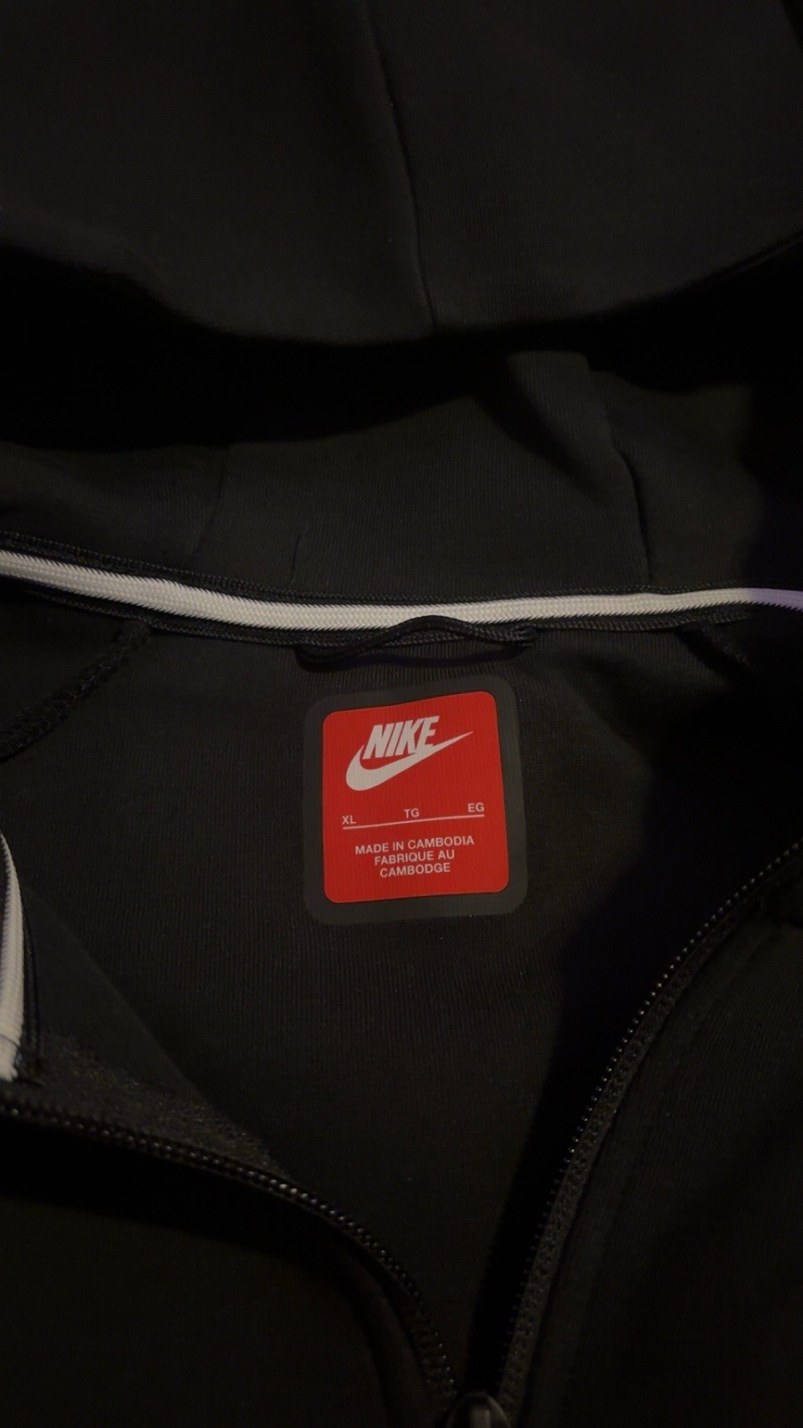 Nike Men’s Black Fleece Full Zip Hooded Hoodie XL HV0949-010