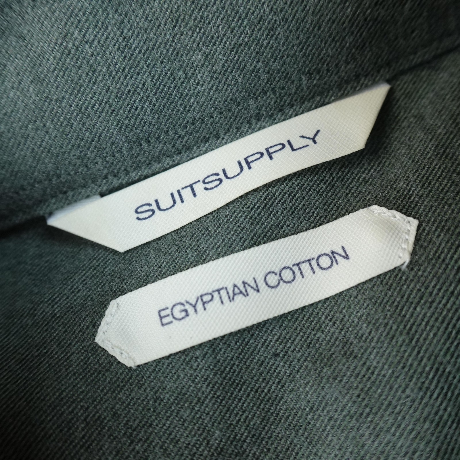 Suitsupply Shirt Mens 16.5 Green Egyptian Cotton Slim Fit Long Sleeve Button Up