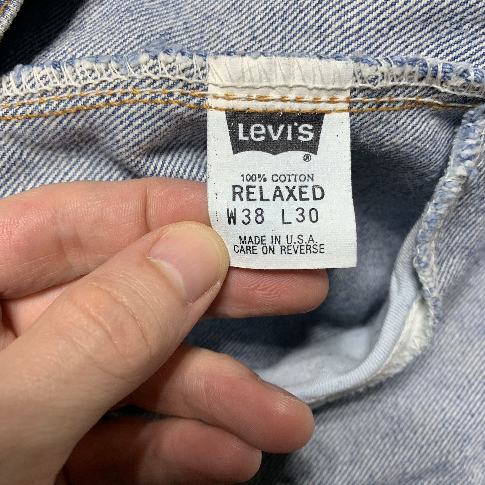 NEW Vintage 90s Levi’s 540 Jeans Men’s 38×30 Brown Tab Relaxed Fit Loose USA