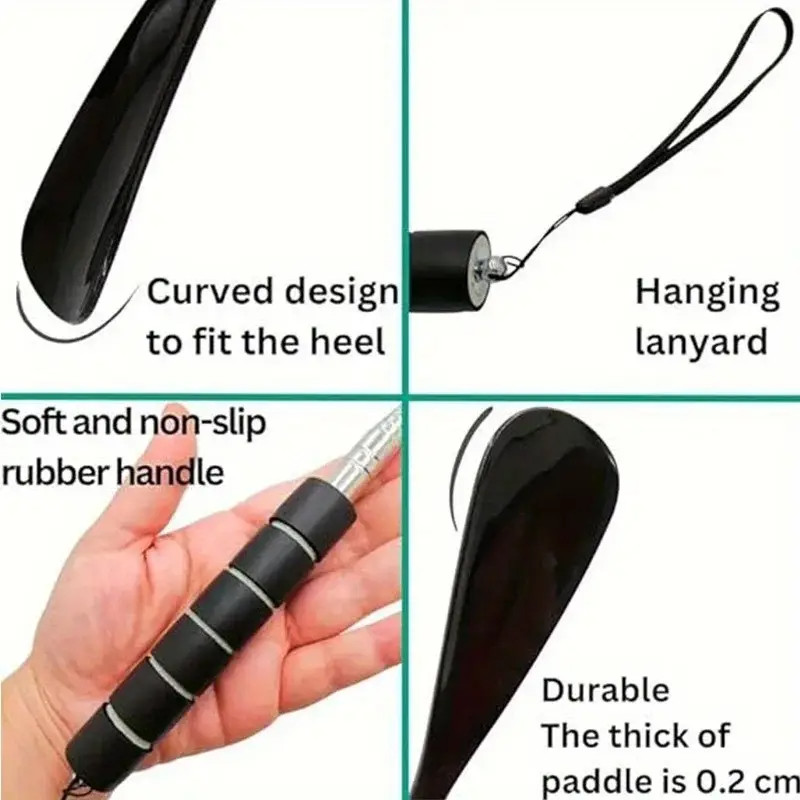 Shoe Horn Extra Long Handle Stainless Steel 28″ Handled Metal Shoehorn Horns