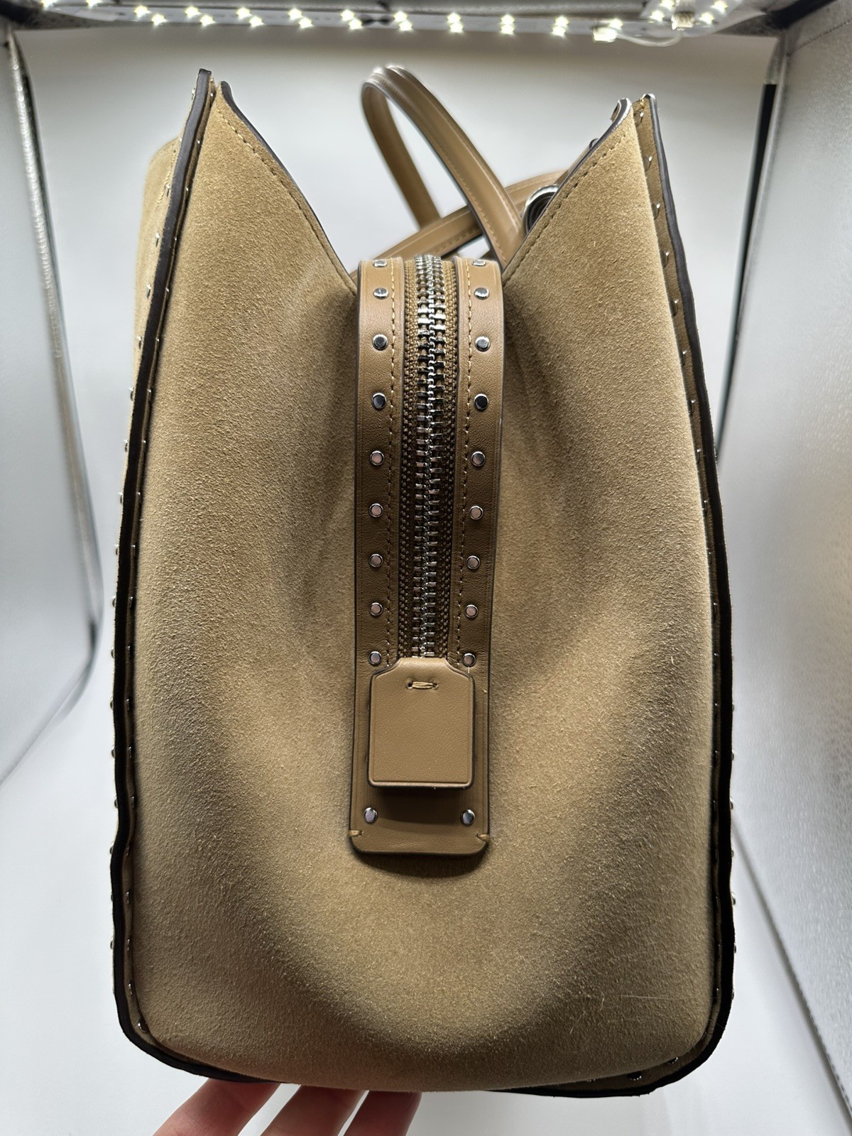 COACH Rogue 39 w/ Silver hardware & Peanut Suede CU750