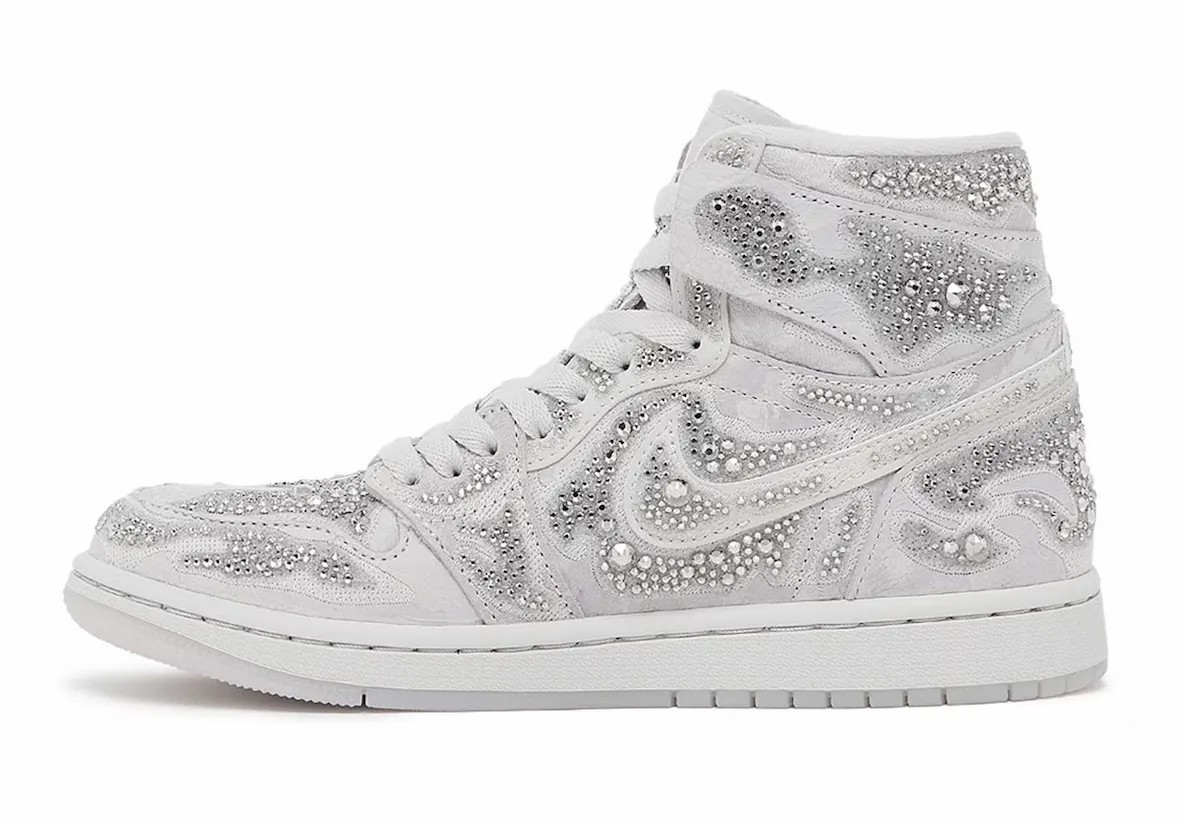Swarovski x Air Jordan 1 High OG “Vast Gray” Womens HF6248-002