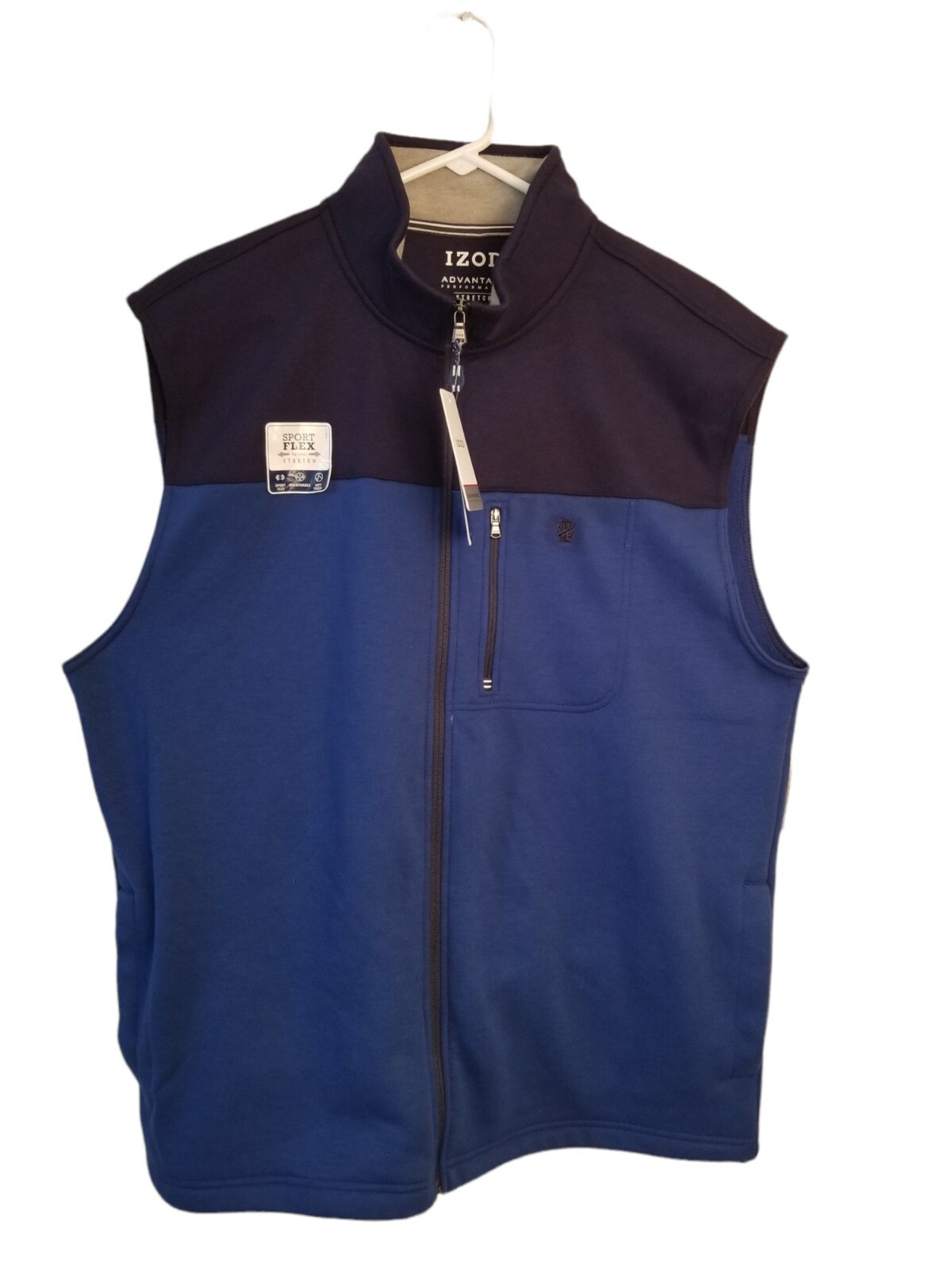IZOD Advantage Performance Stretch Vest Men SIZE XL, PIT TO PIT 24 IN Blue