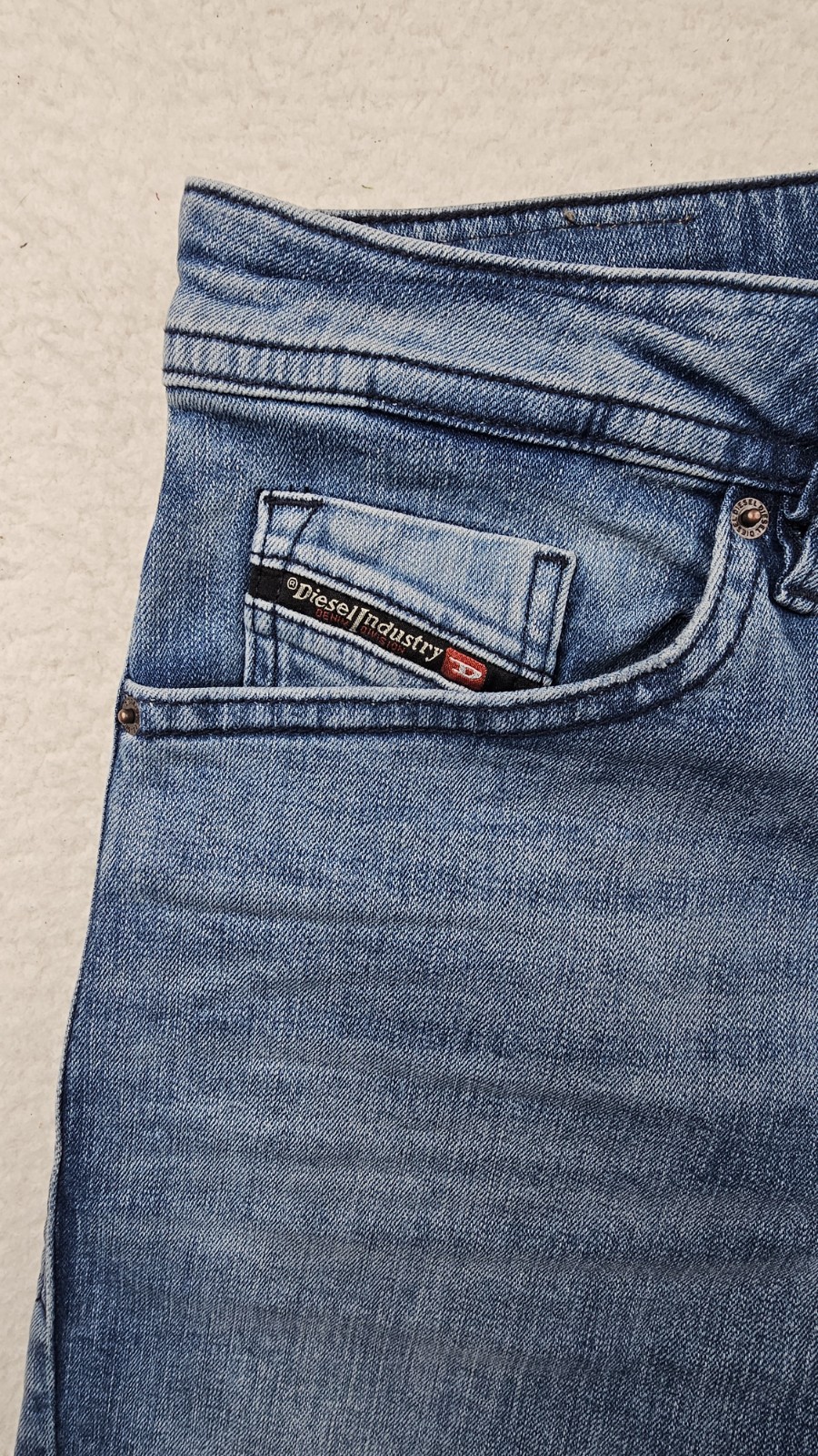 Diesel Thommer-R Slim Fit Jeans Mens 32×32 Light Blue Denim RB066 MSRP$195