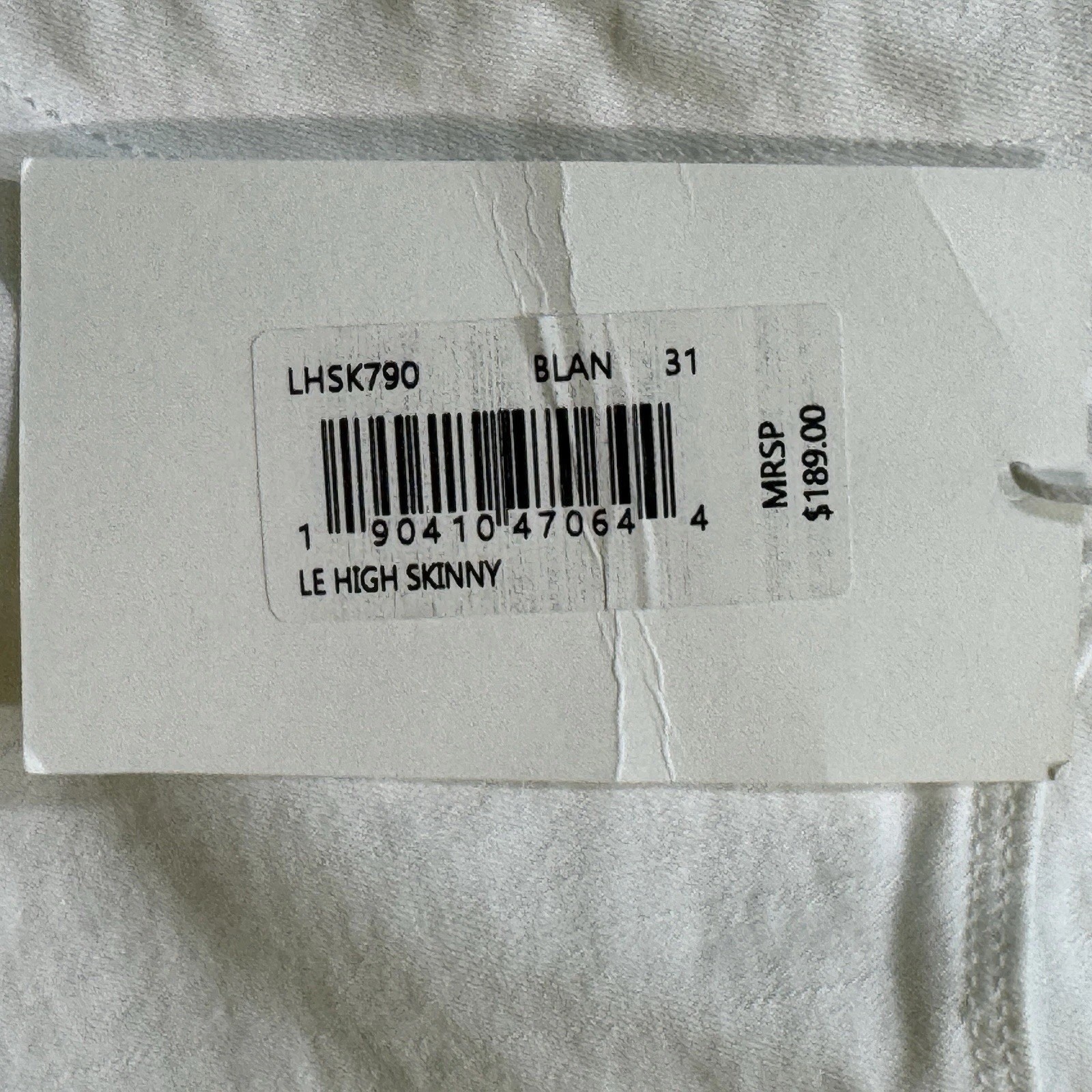 NWT FRAME Le High Skinny Blanc High Rise White Denim Ankle Jeans Women’s 31/12