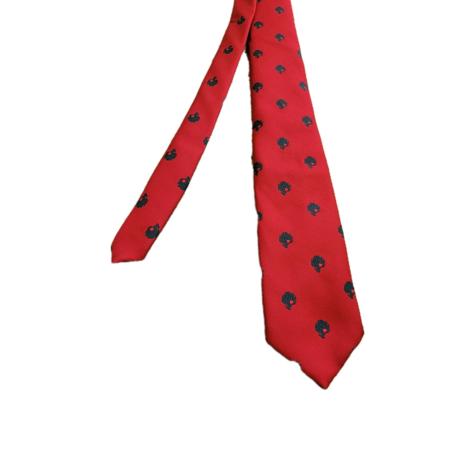 ARTICHOKE DESIGN- RED BACKGROUND W/GREEN DESIGN W/ HEART- SILK BLEND.