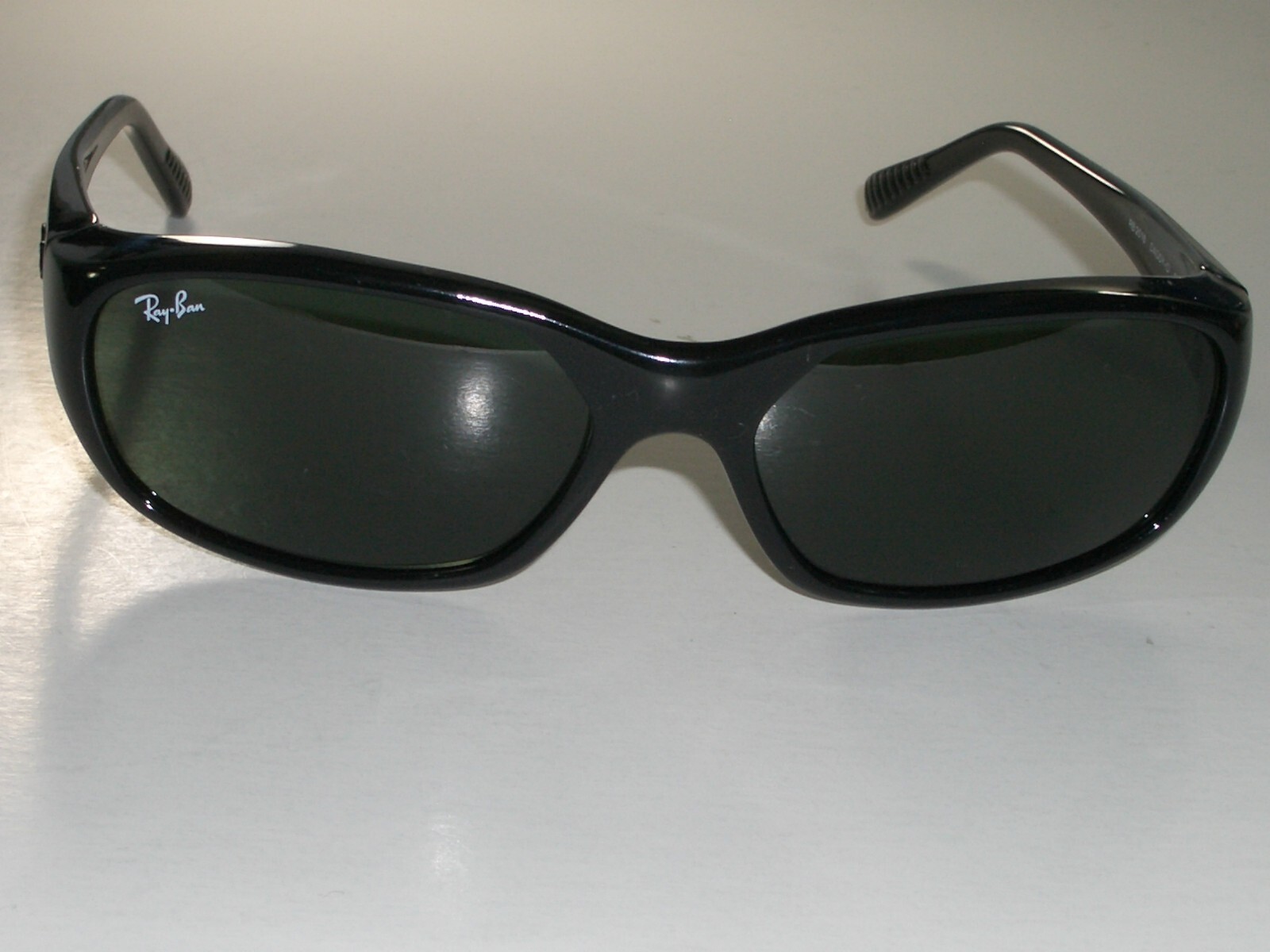 RAY-BAN ITALY RB2016 GLOSSY BLACK G15 UV SPORT WRAPS SUNGLASSES w/CASE