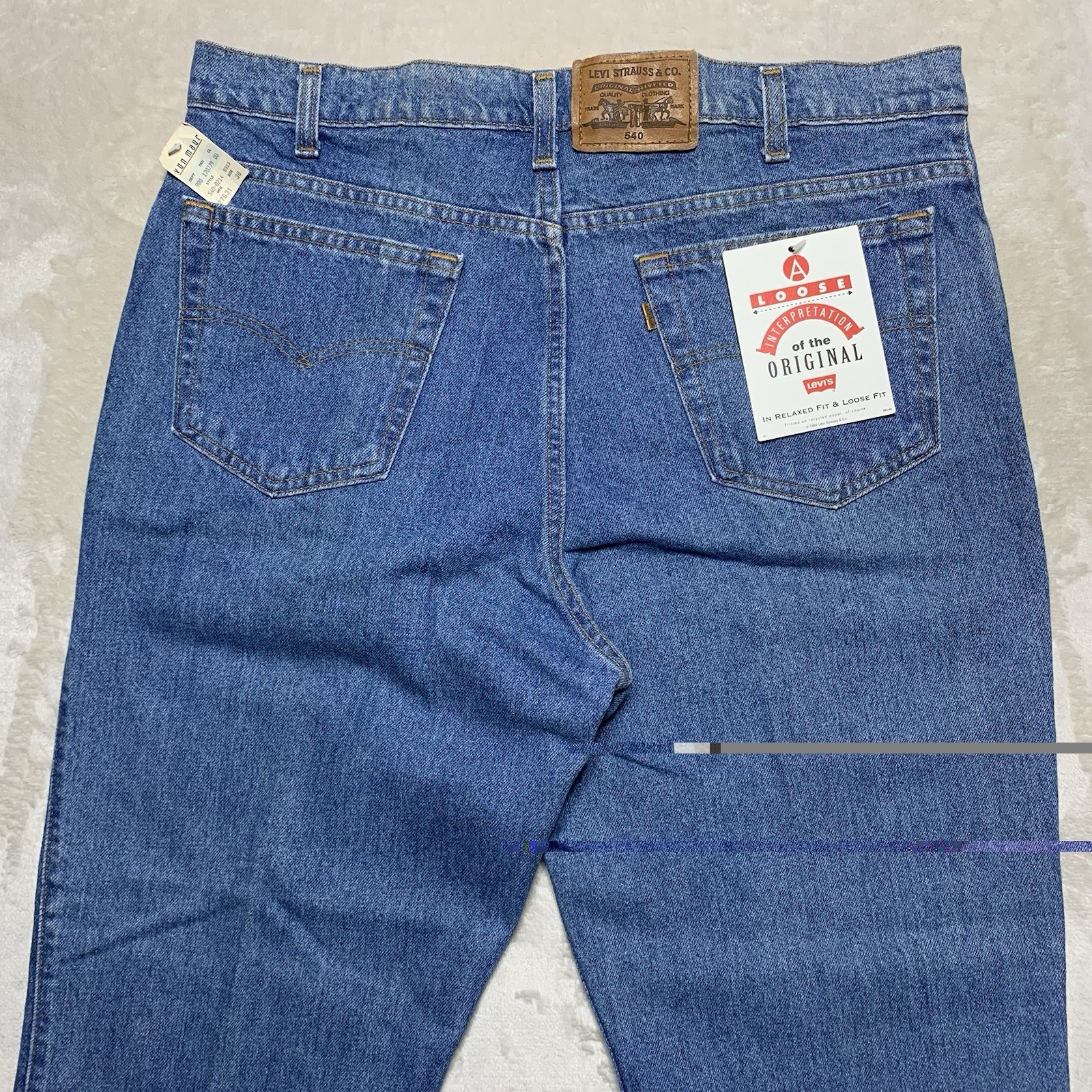 NEW Vintage 90s Levi’s 540 Jeans Men’s 38×30 Brown Tab Relaxed Fit Loose USA
