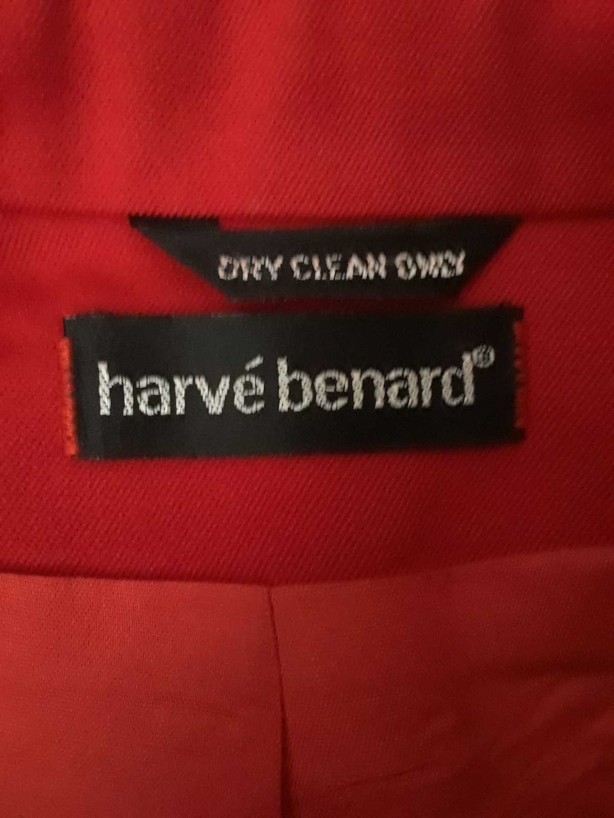 Vintage Harvé Benard Women Red Work Jacket Button – Wool – Size 8