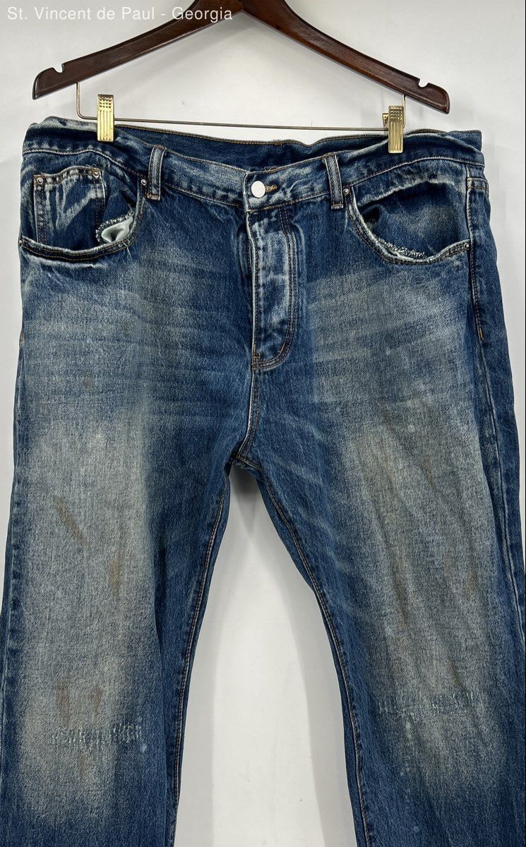 MNML Straight Leg Button Fly Jeans Men’s 40 Blue Streetwear
