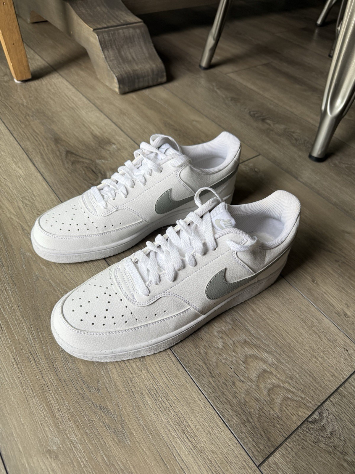Nike Court Vision Low White Gray Men’s Shoes Sneakers 10.5
