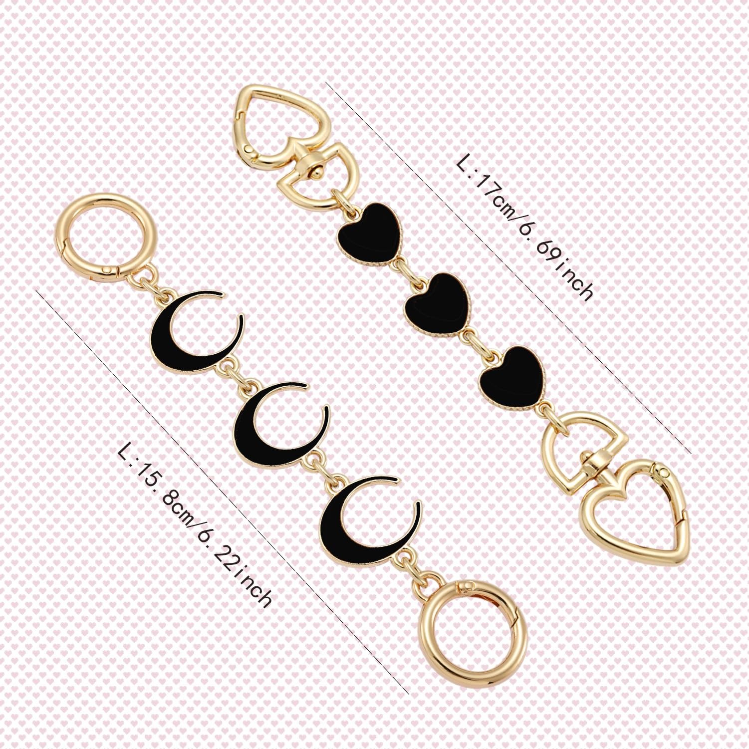 Anbys 2Pcs Bag Extender Chain Purse Strap Extenders for Handbags Purse Extender