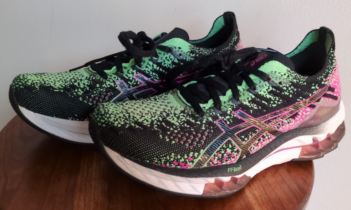 Asics Gel-Kinsei FF Blast Womens Size 9.5 Black Pink Rave Athletic Running Shoes