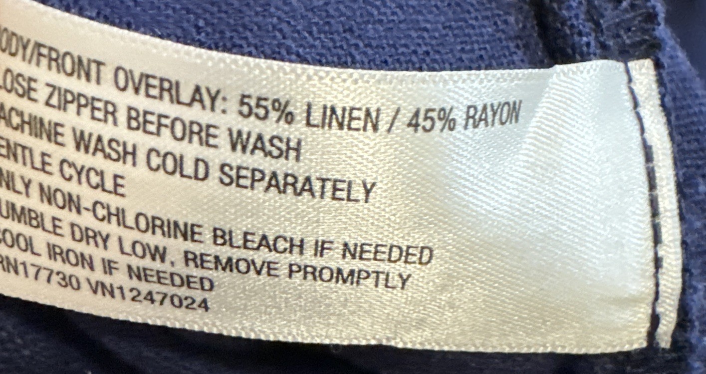 Womens 12 Blue Denim Skort, 55% Linen Blend, Side Zip, A New Day NWT