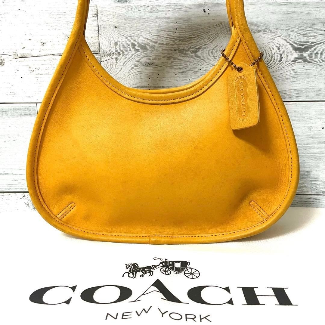 Vintage Coach 9027 Ergo Mini Satchel Yellow GLOVE TANNED LEATHER Made in the USA