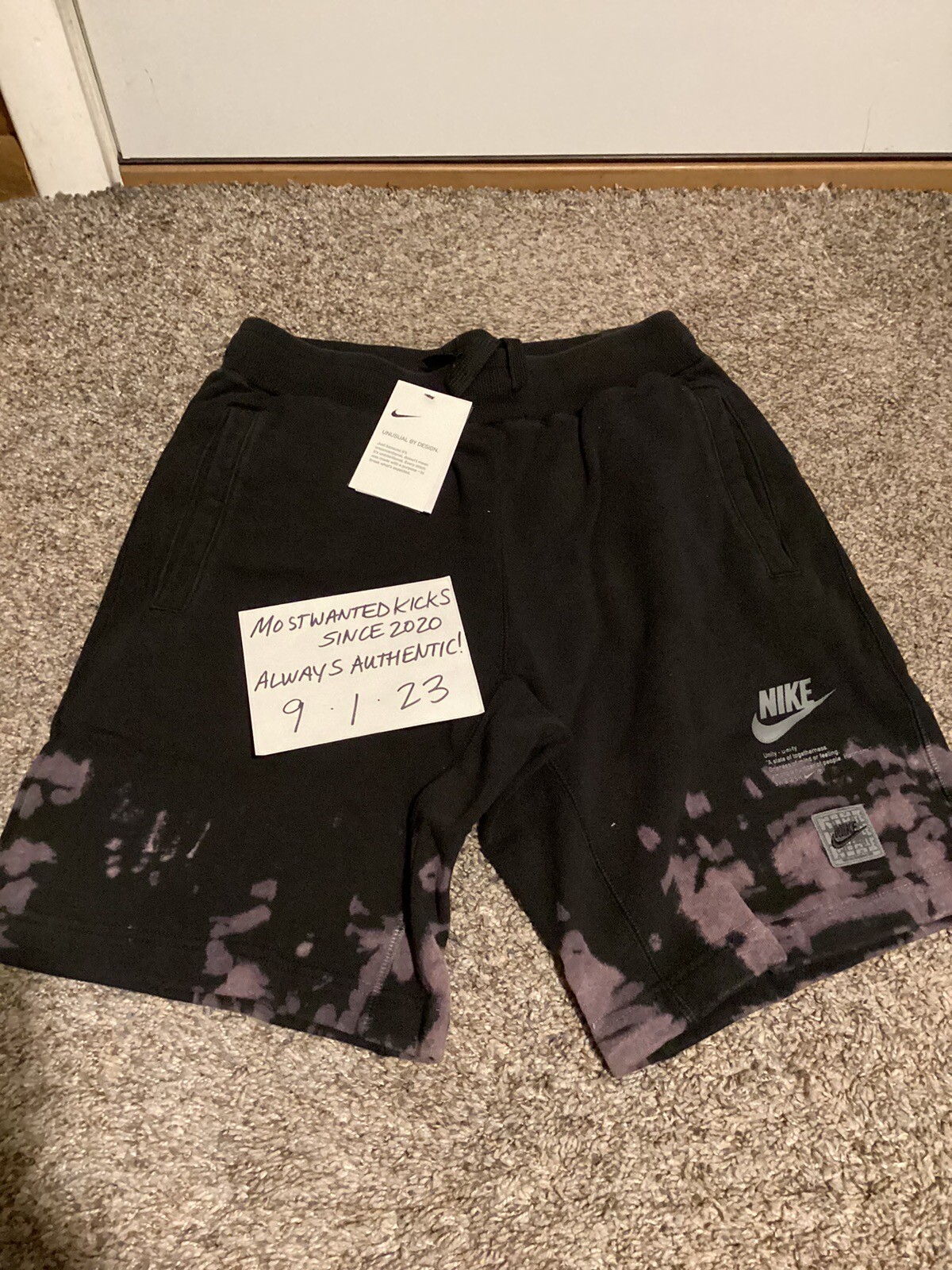 NWT Nike Sportswear French Terry Shorts Acid Wash Men’s Sz S FREE SHIPPING!!