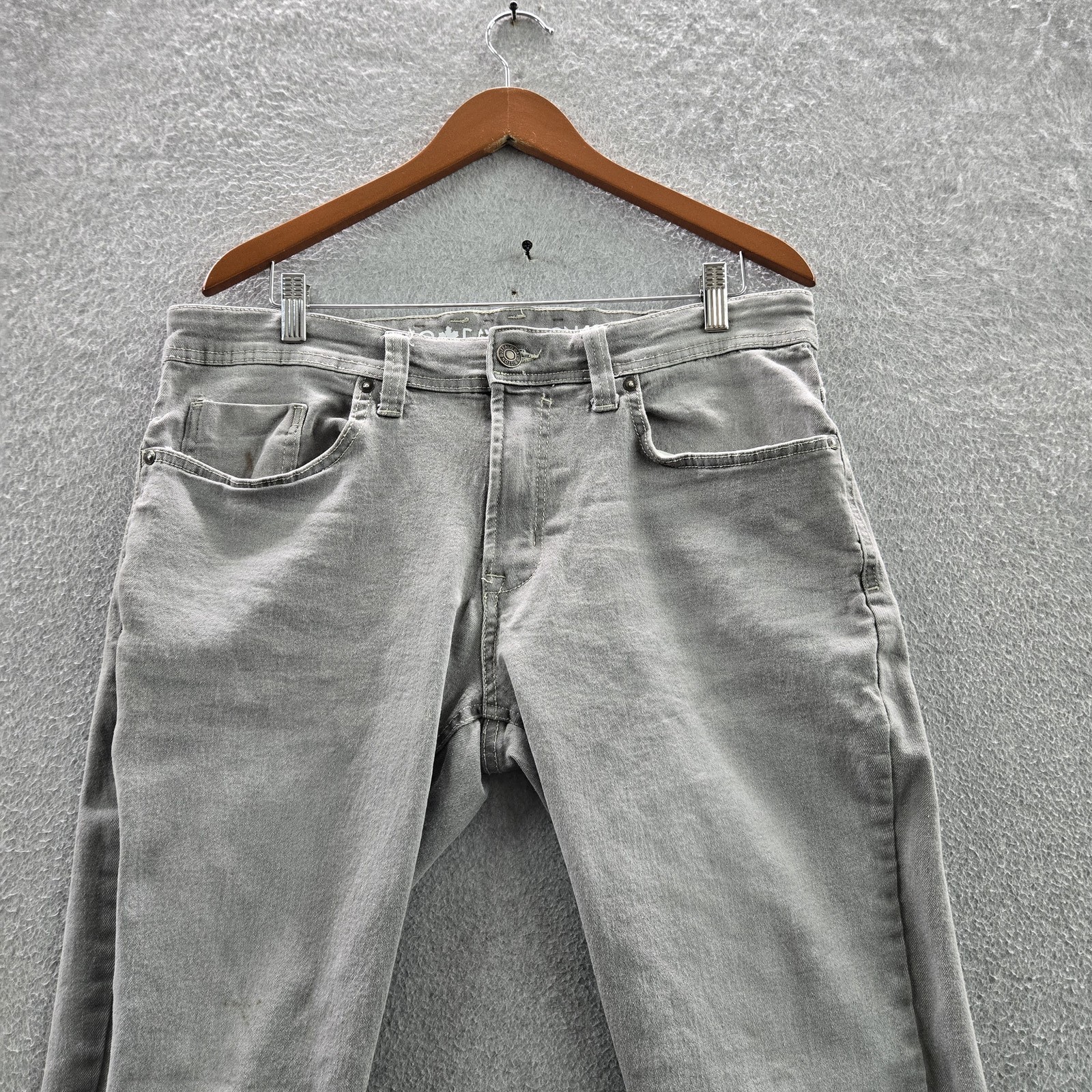 Buffalo David Bitton Men Jeans 34X30 Gray Denim Evan-X Slim Straight 26″