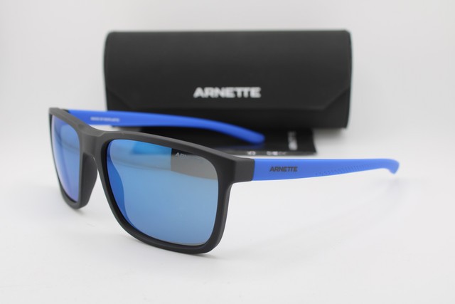 NEW ARNETTE AN 4323 287655 BLACK BLUE AUTHENTIC SUNGLASSES 59-17