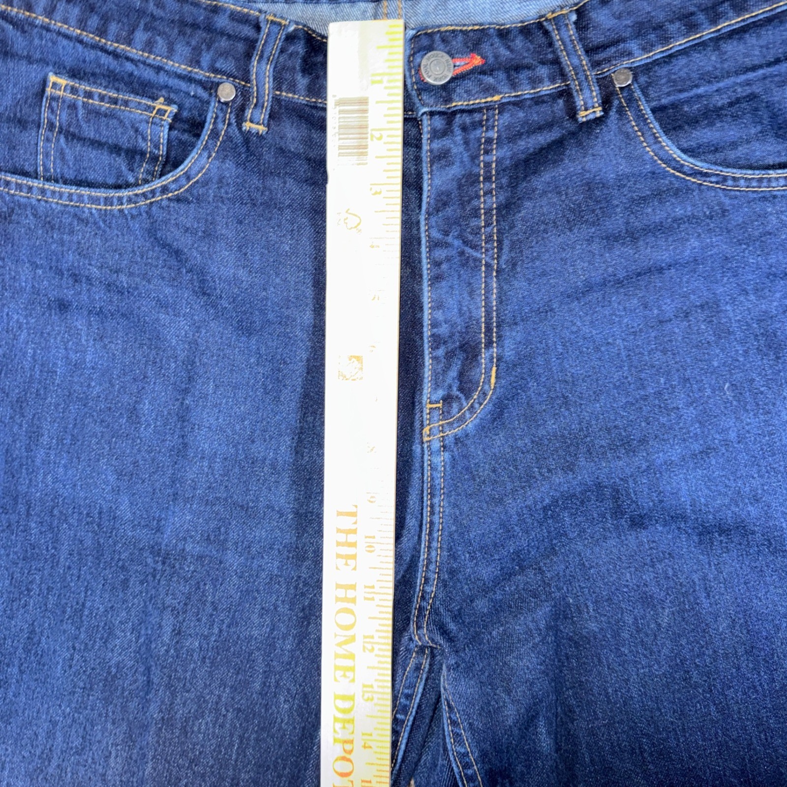 Pool House New York Size 34×32 Twisted Tokyo Raw Indigo Denim Wide Leg Jeans