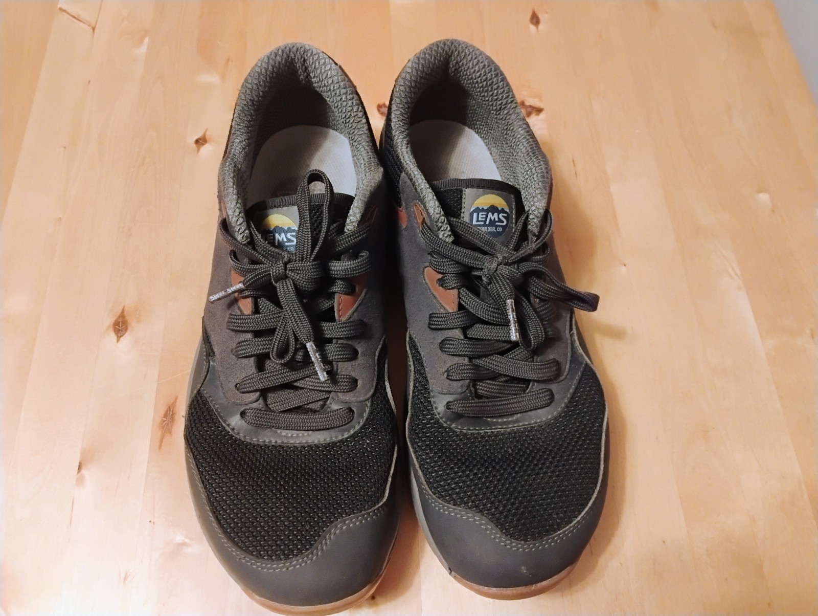 Lems Trailhead Mens 10.5 D Stormy Night Gray Hiking Trail Minimalist Sneakers