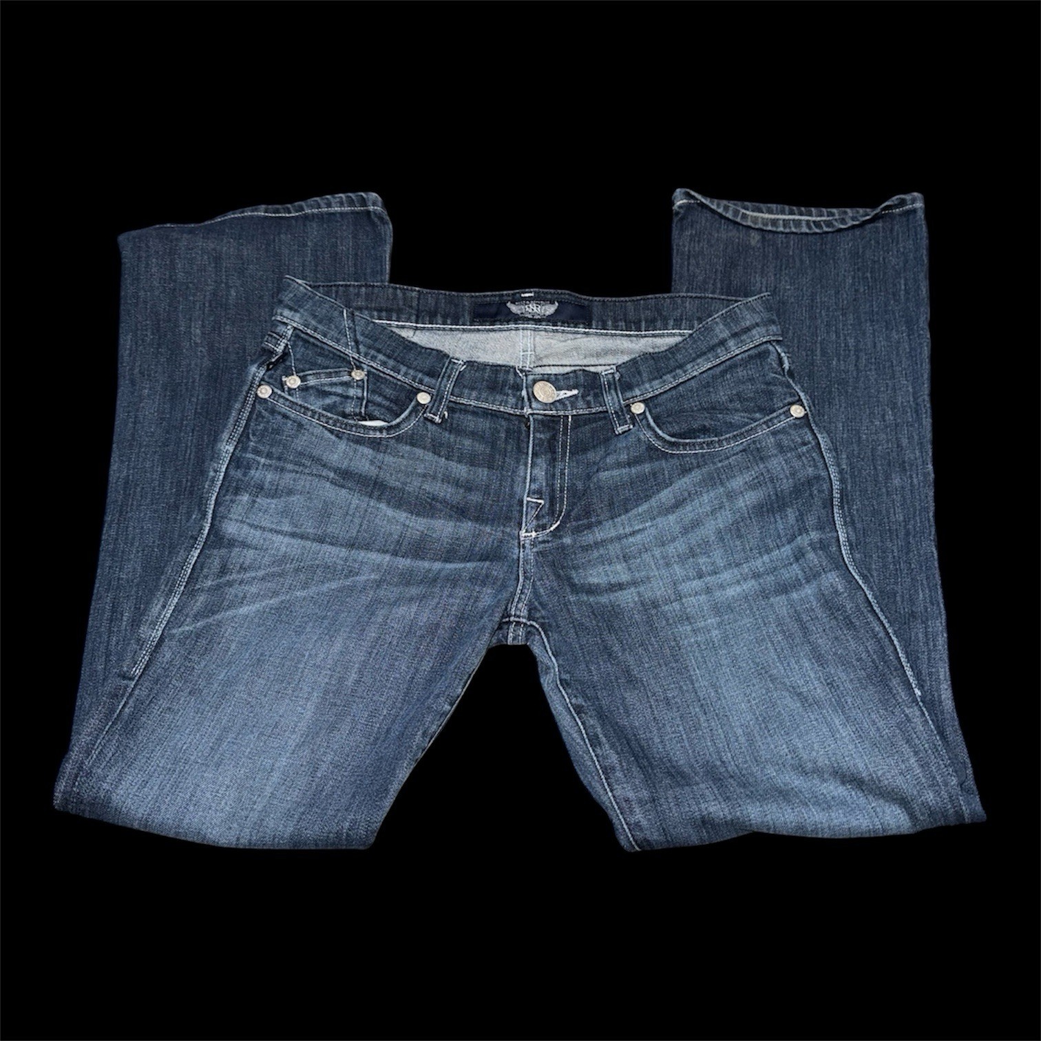Rock & Republic Women’s Jeans Size 28 Blue Denim, Straight Leg, Dark Wash