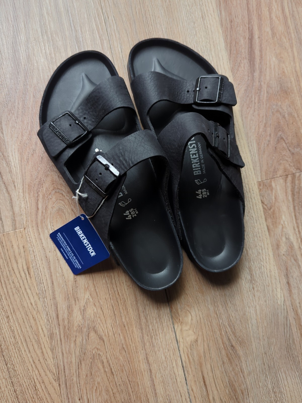 Birkenstock Tumbled All Leather Exquisite Arizona Mens 11-11.5 EU 44 Black