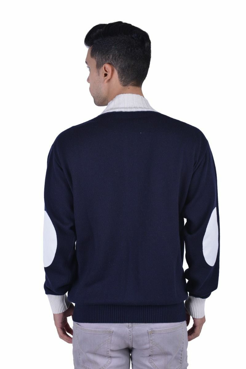 Doriani Men’s 100% Cashmere Suede Trimmed Full Zip Sweater M L XL 2XL 3XL 4XL