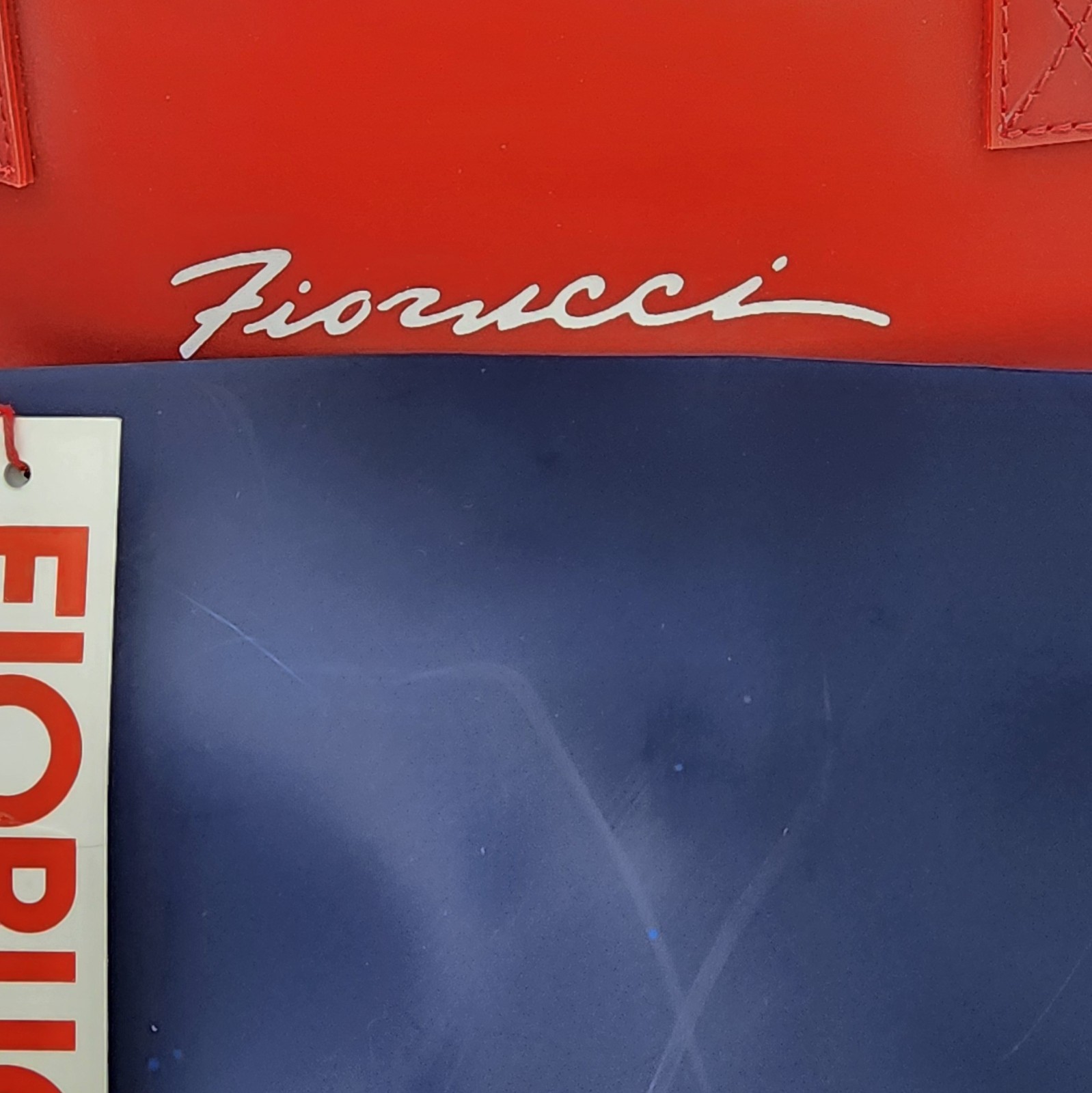 FIORUCCI Elegant Tote Bag with Printed Logo and Double Handle – Red, Blue White