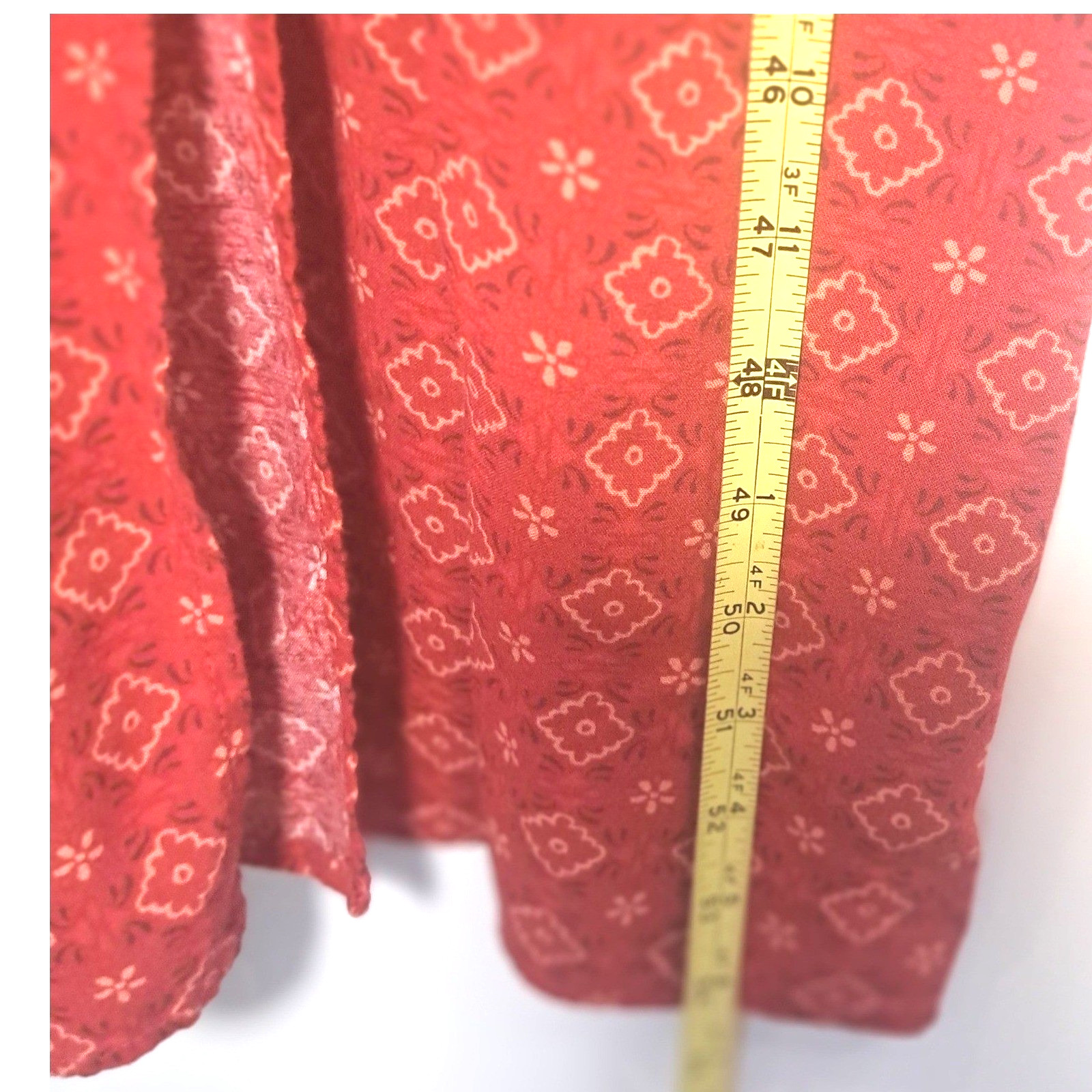 Xhilaration Embroidered Cutout Maxi Dress Womens L Red Strappy Western Sundress