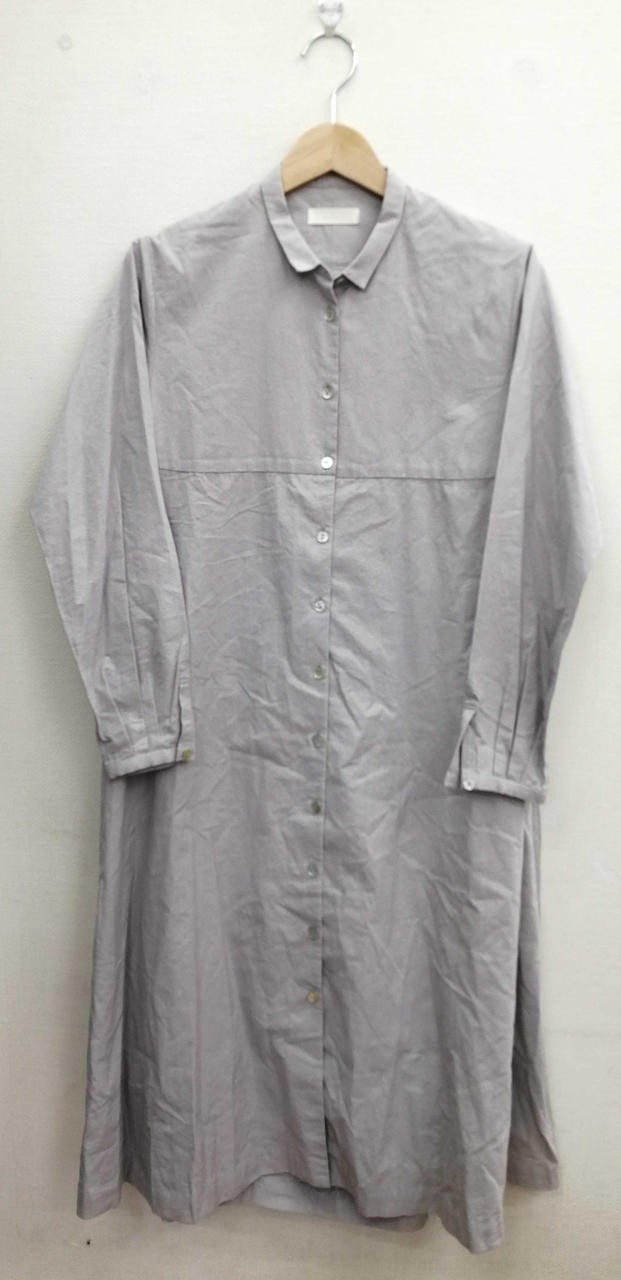 SUSURI GRY Shirt Dress, Women’s Cotton, Size Free, 43″ Length, Casual