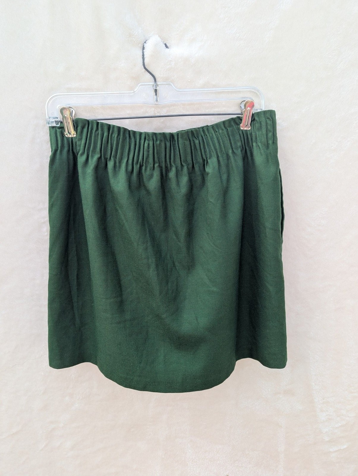 J. Crew Factory Sidewalk Paperbag Waist Mini Skirt in Hunter Green