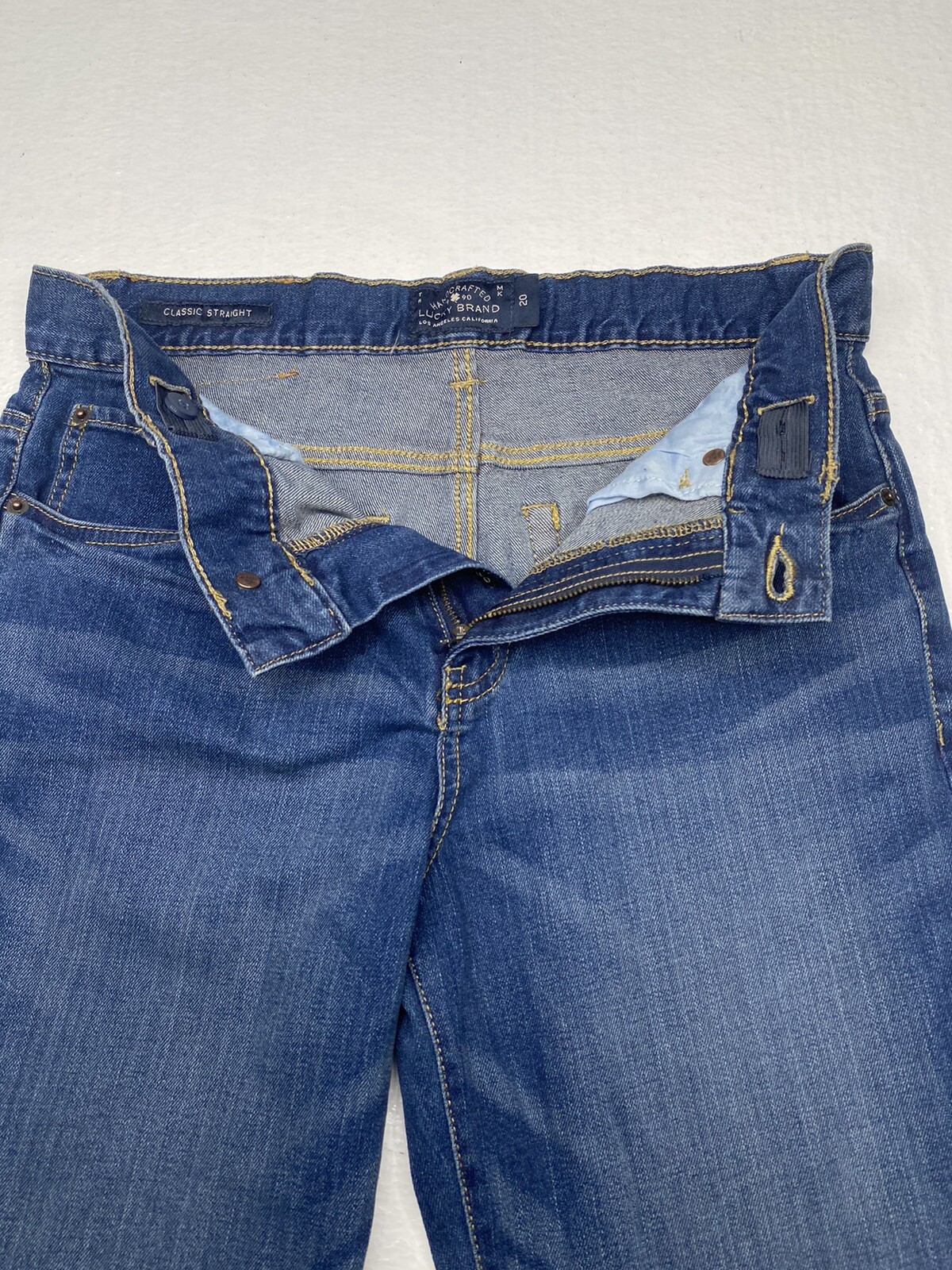 Lucky Brand Womens Straight Regular Medium Wash Denim Jeans Sz 20 30”W X 29”L