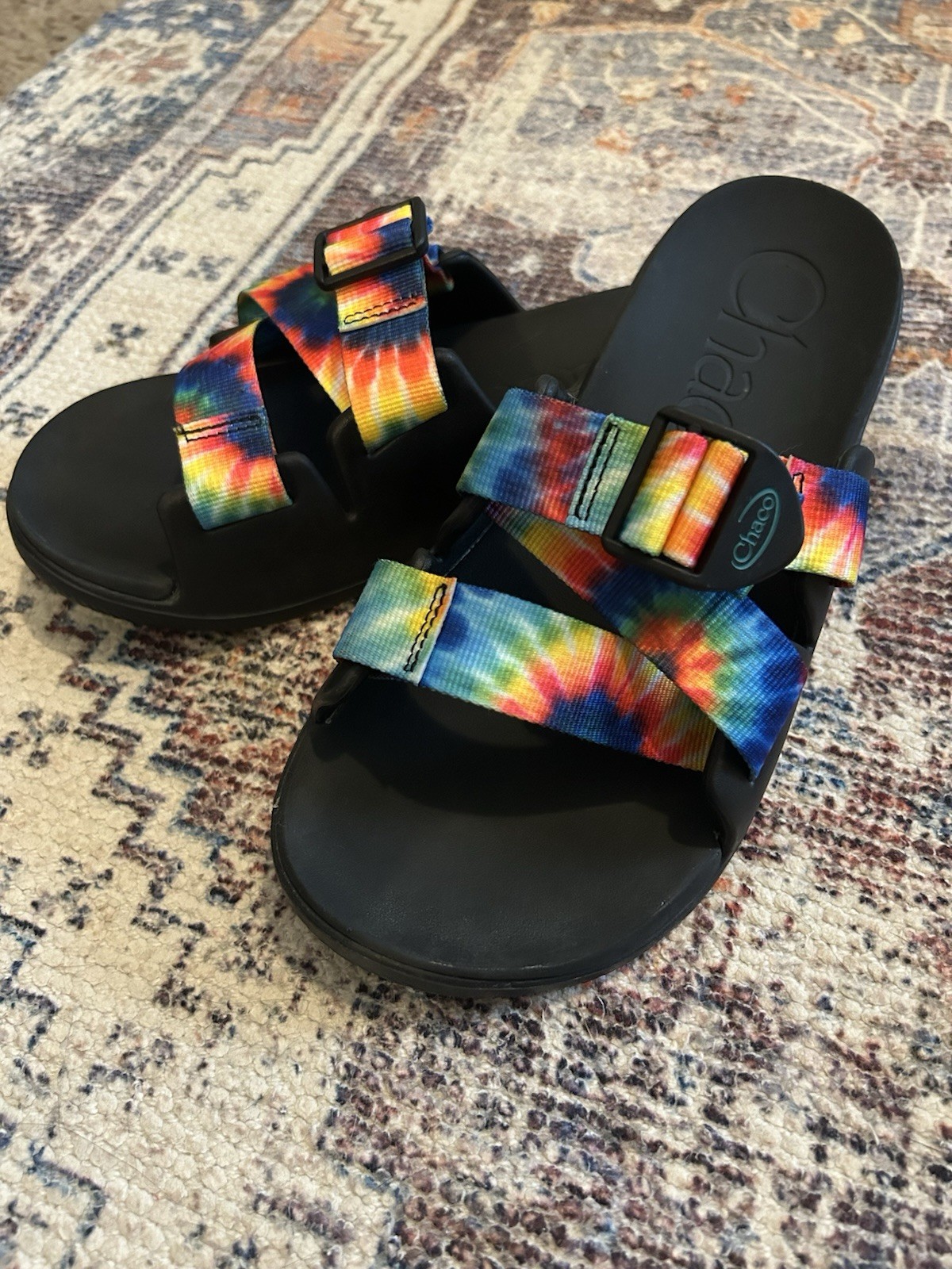 Chaco Chillos Slide Sandal Tie Dye Strap Adjustable Womems US 8