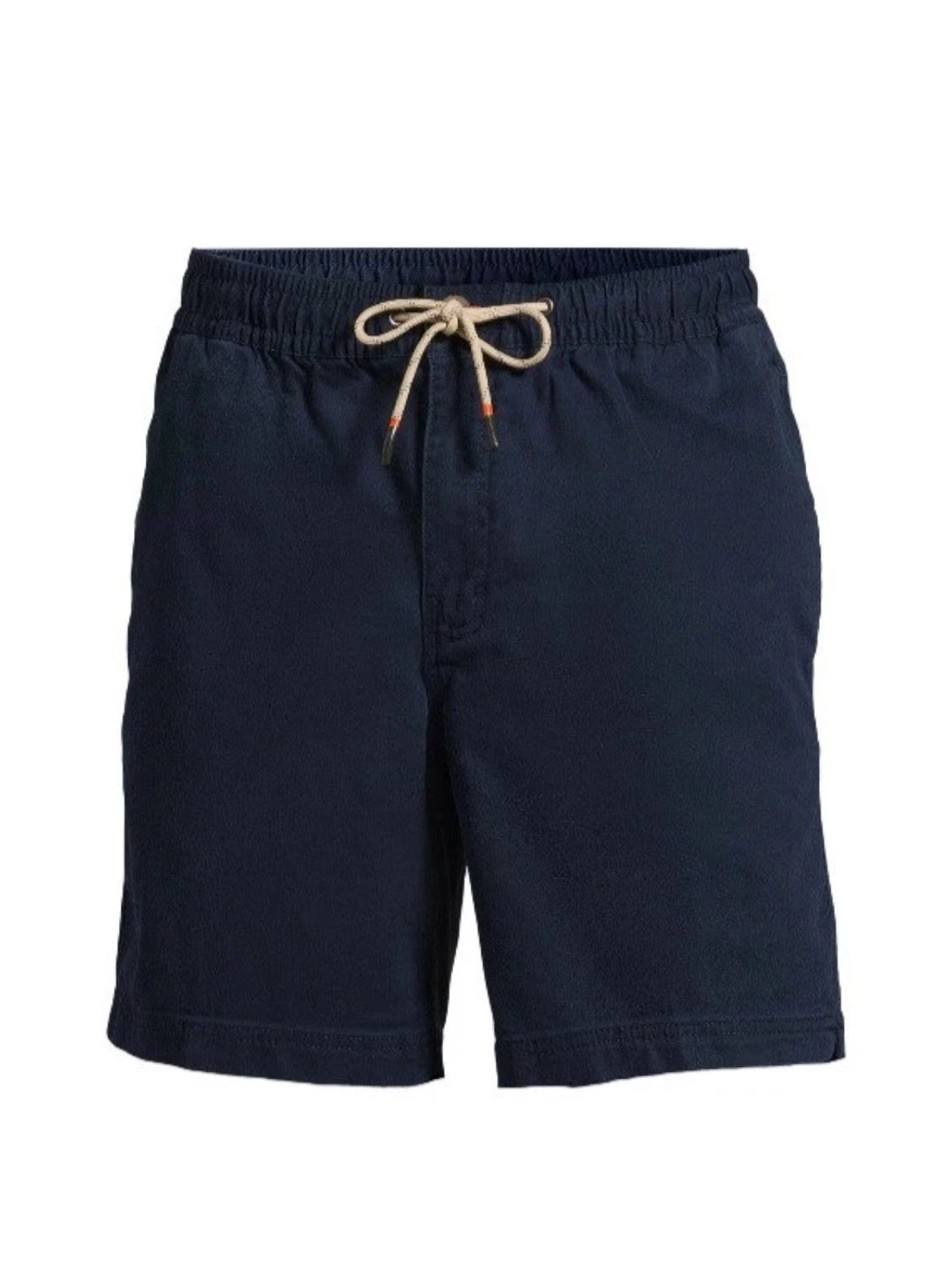 George Men’s Twill Pull On Shorts Drawstring Waist 8” Dark Navy 2XL (44-46)