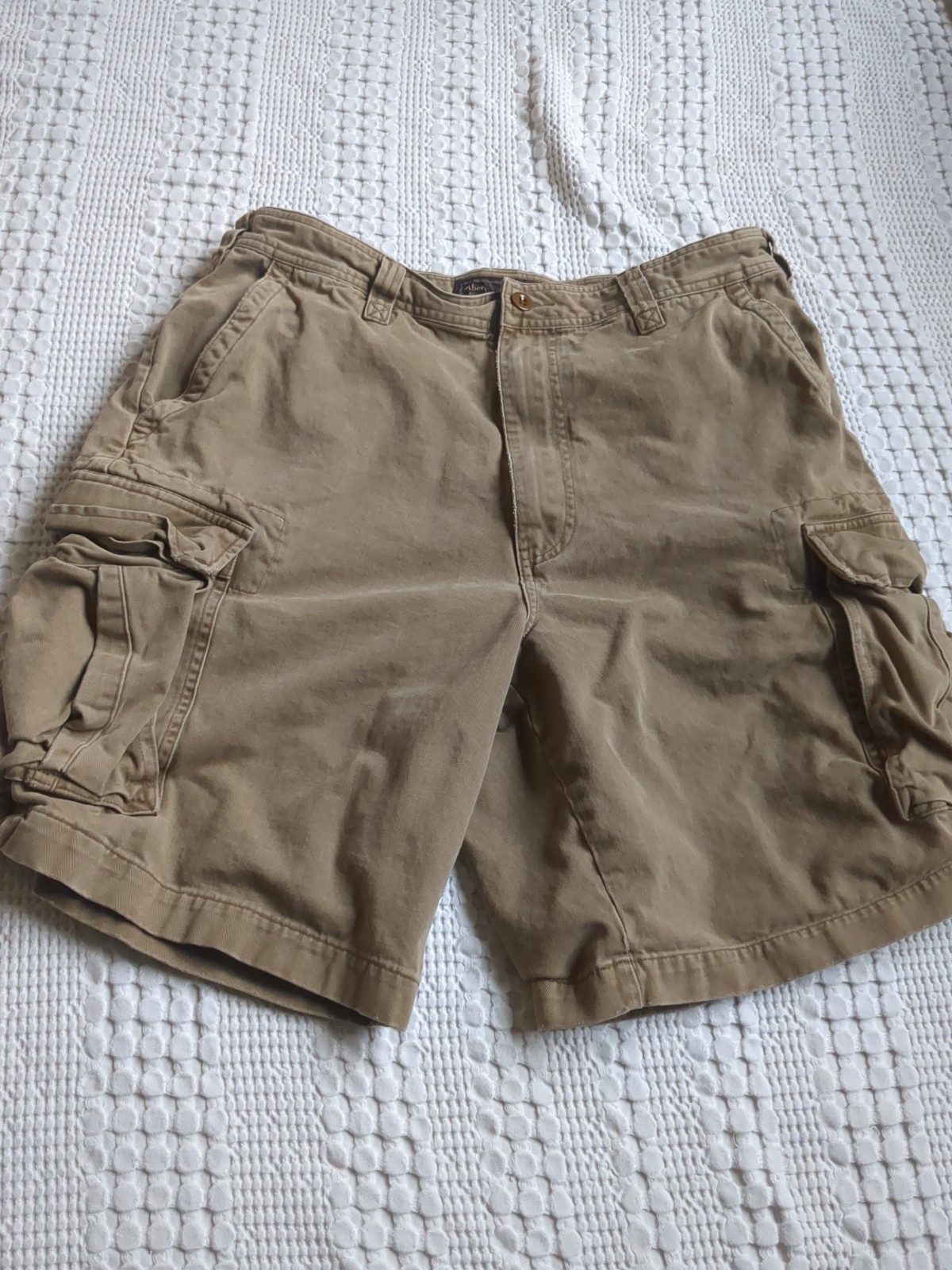 Vtg Abercrombie & Fitch Cargo Shorts Size 34 Tan Waist 33″ Inseam 9″