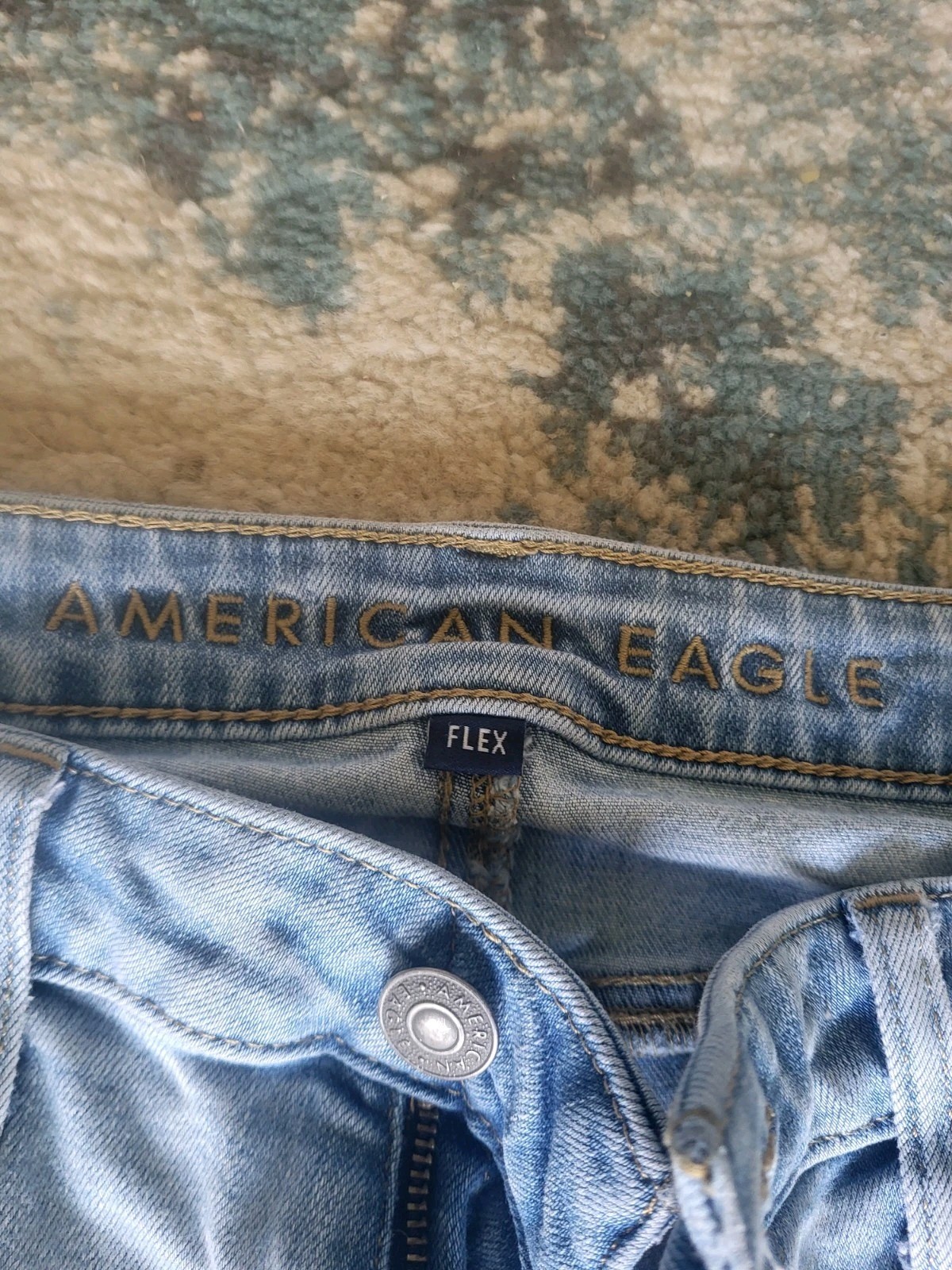 American Eagle FLEX Men’s Jeans 32×33 Flex Waist Slim Fit Light Blue Jeans