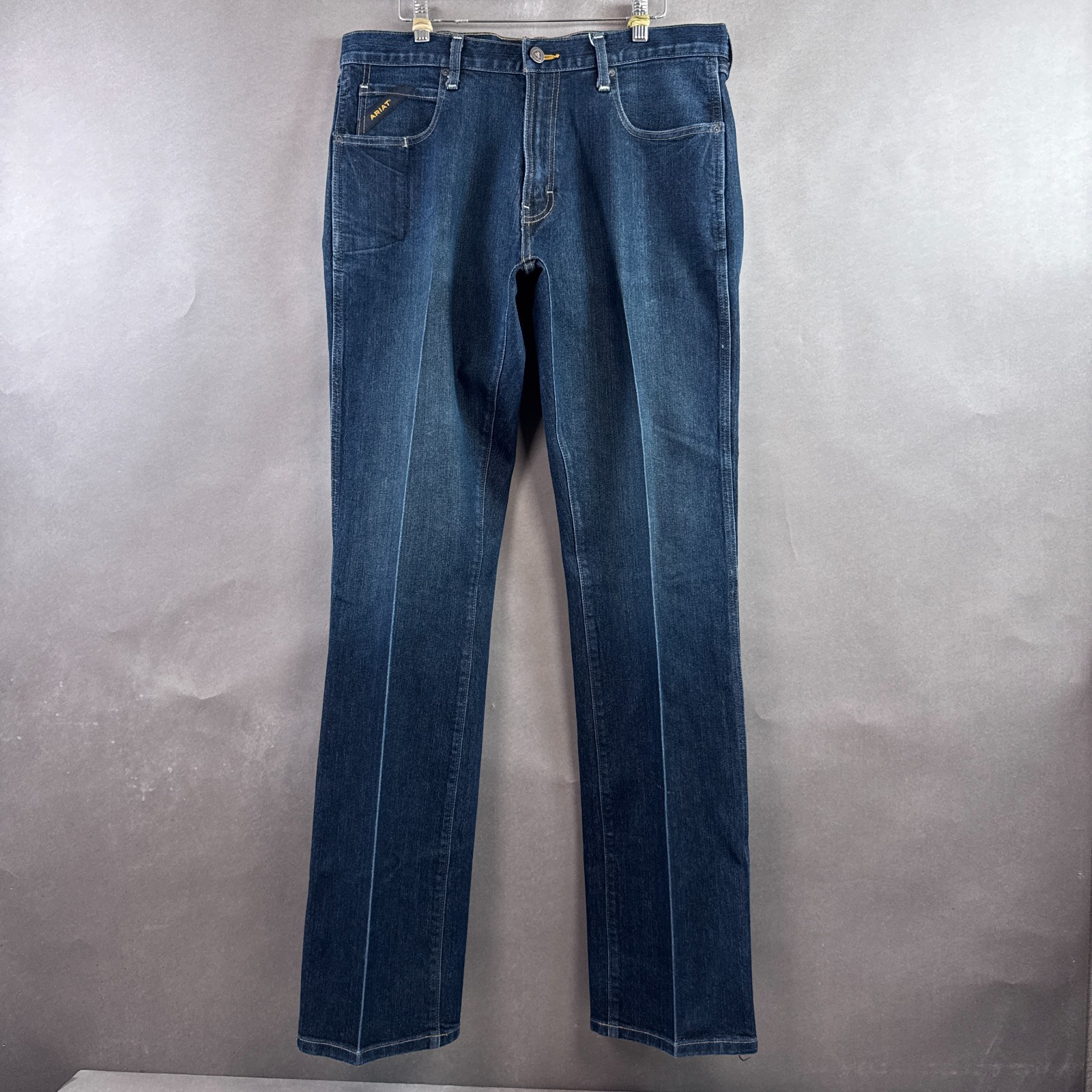 Ariat Jeans Men 34×36 Blue M4 Rebar Stackable Workwear Dark Faded Durastretch