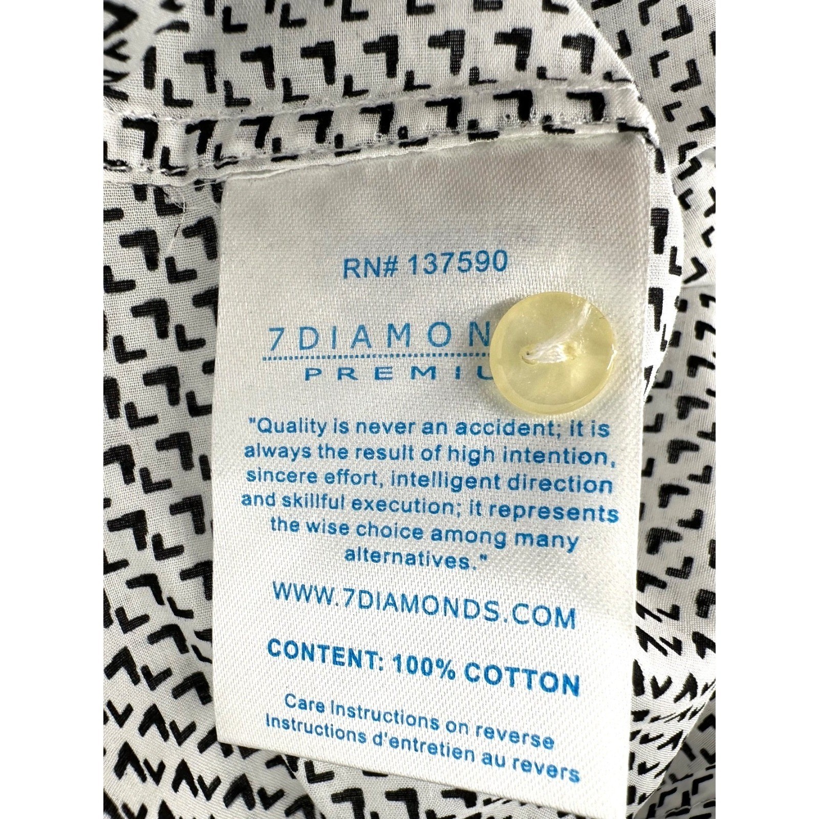 NEW 7 DIAMONDS White Mind Mischief Ombre Short Sleeve Shirt Men’s Medium