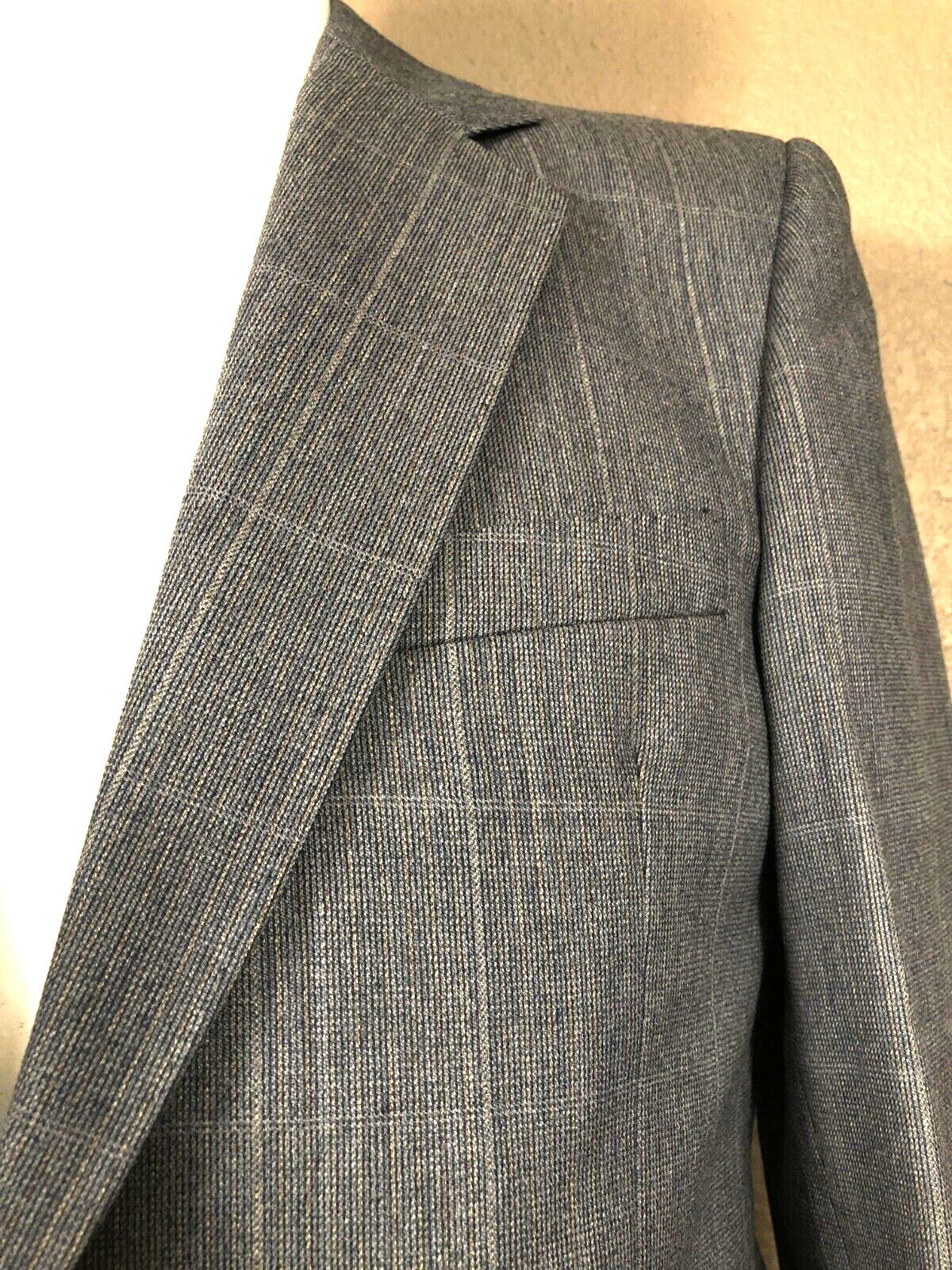 Alexandre London Collection Custom Tailored Plaid Wool Jacket Blazer Britain 40