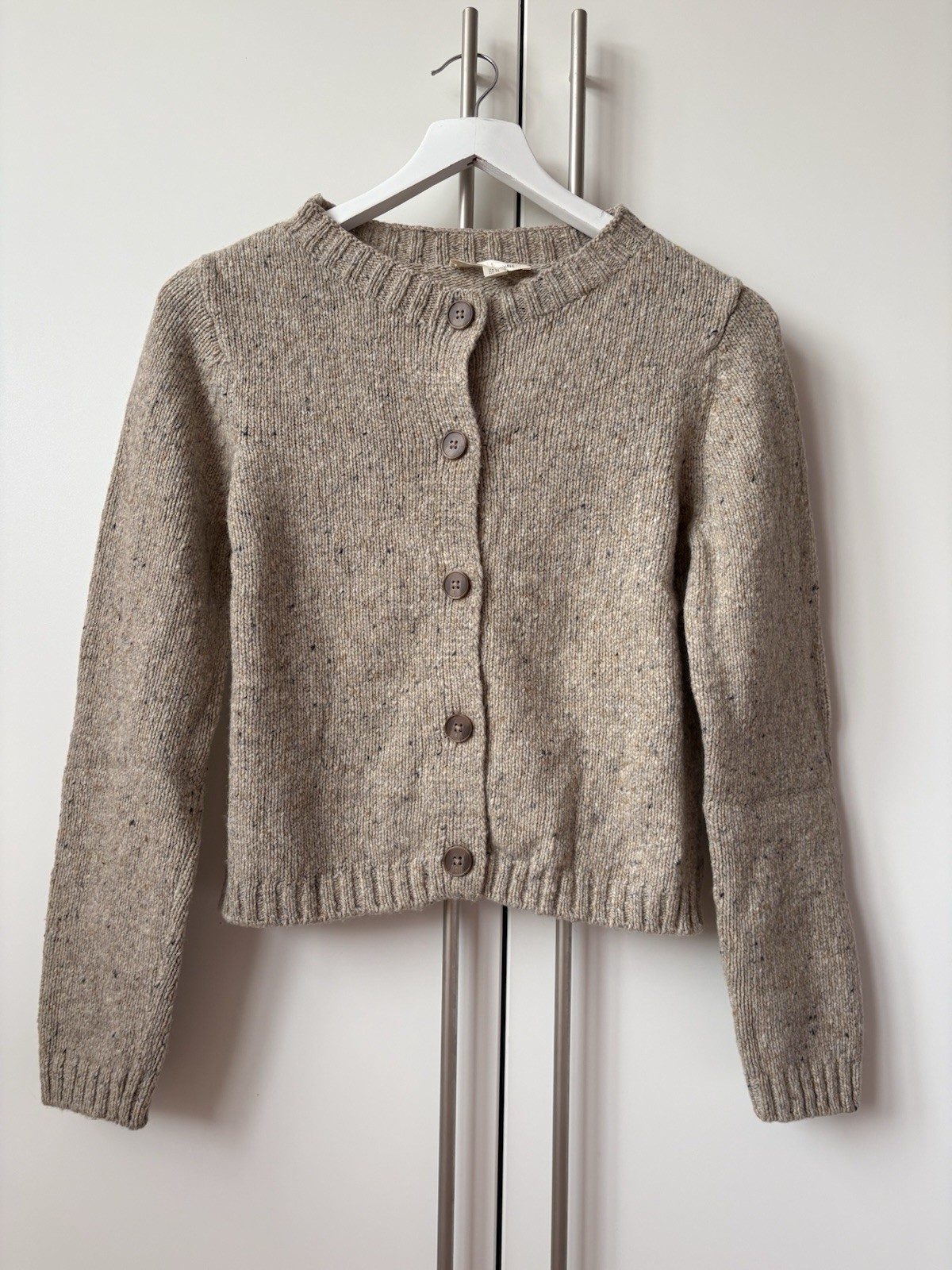 New Ex Seasalt Dawson Pick Beige Fleck Cardigan Merino Wool Sizes 8 10 12 14 16