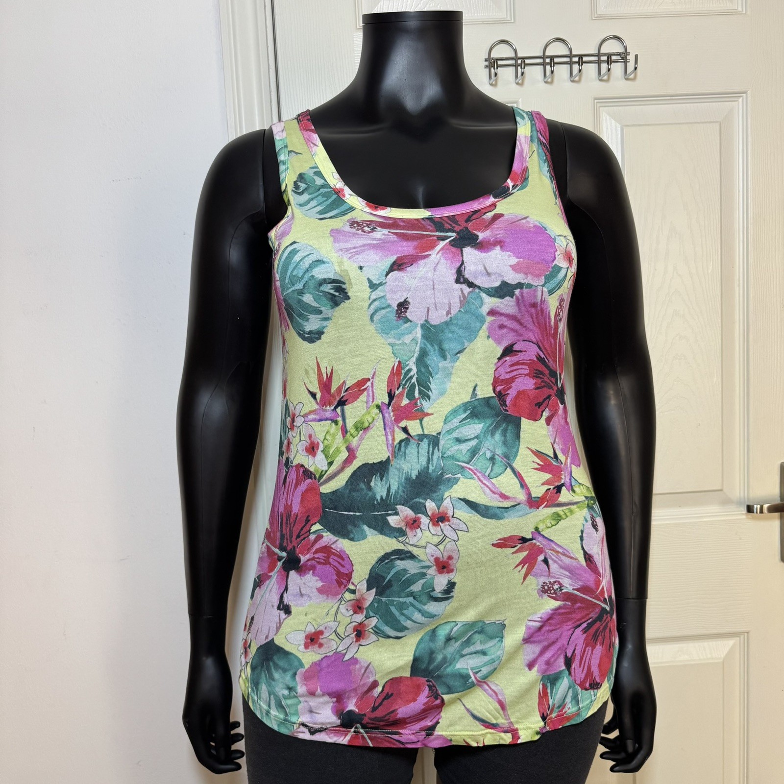Dorothy Perkins Size 12 Top Vest Stretch Sleeveless Floral Multicolour Tropical