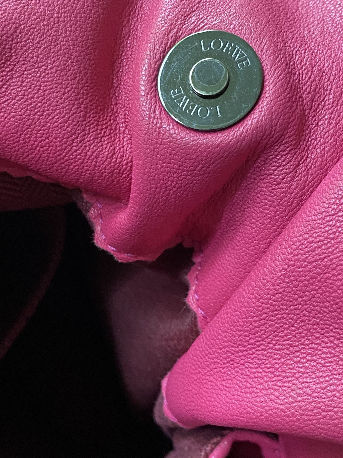 Loewe Flamenco Tassel Crossbody & Shoulder Bag Hot Pink Embossed Floral Lambskin