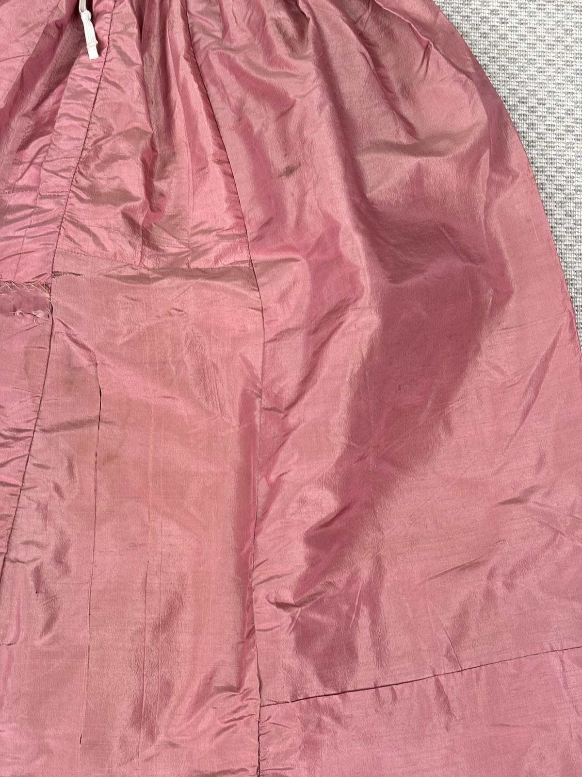 Antique Middle Eastern Harem Pants Shiny Pink Silk Drawstring Waist AS IS