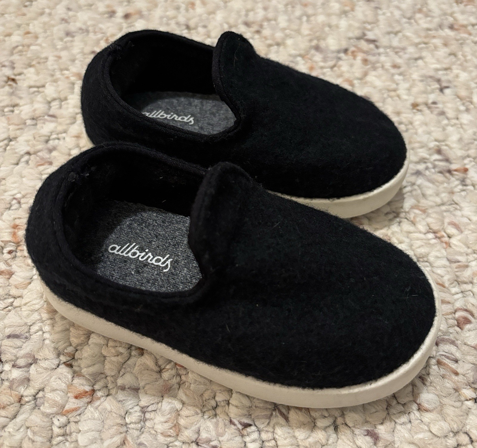 Smallbirds Allbirds Toddler ZQ Merino Wool Loungers in Black Toddler Size T6