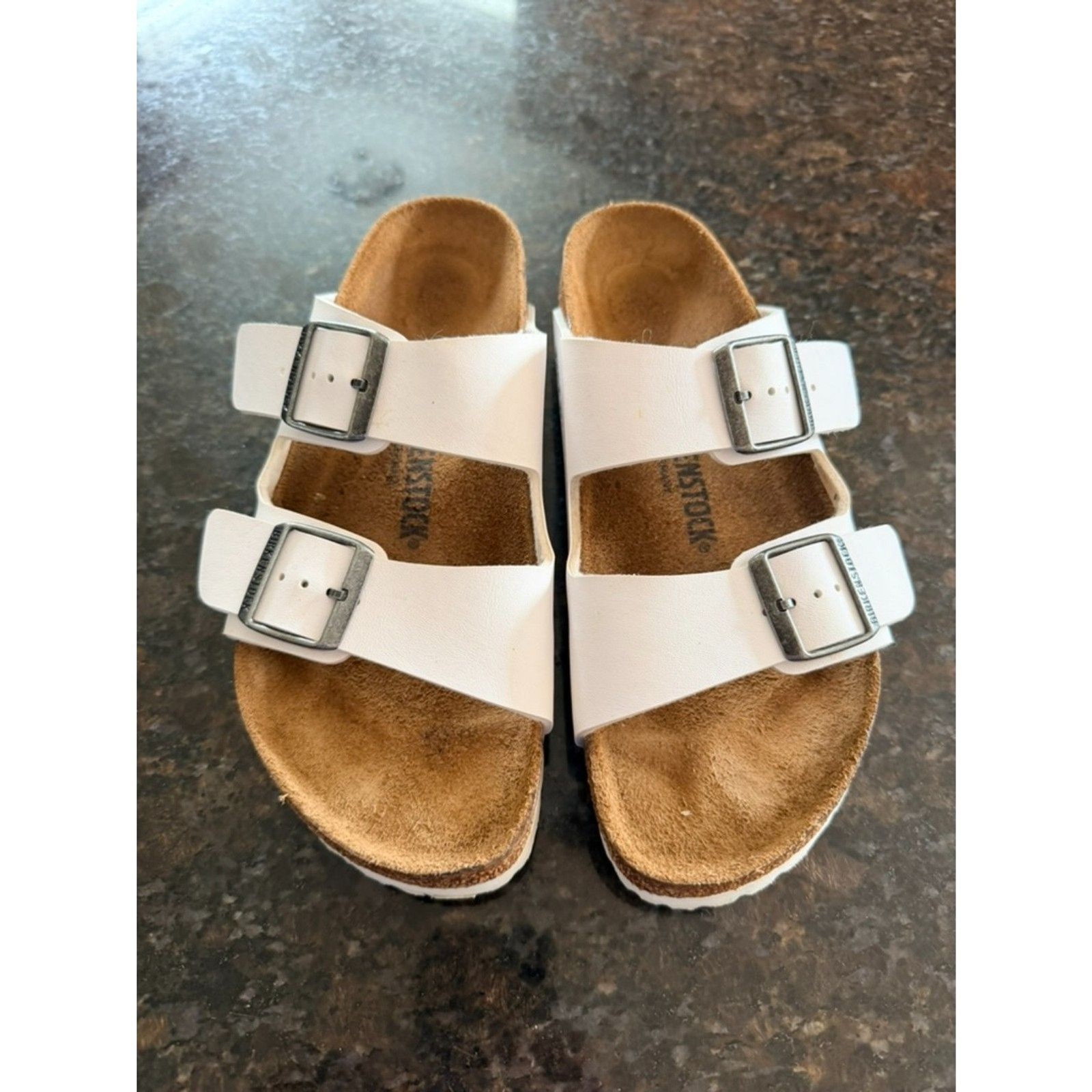 Birkenstock Arizona White Birko-Flor Sandals EU 40N Women’s 9-9.5